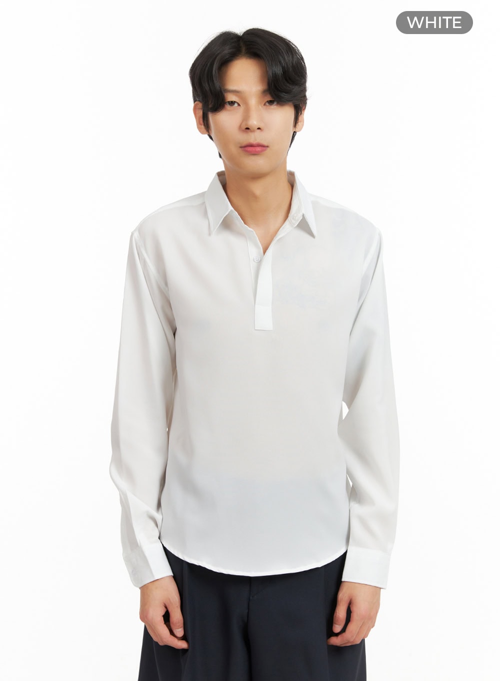 Men's Collared Long Sleeve Shirt IY416