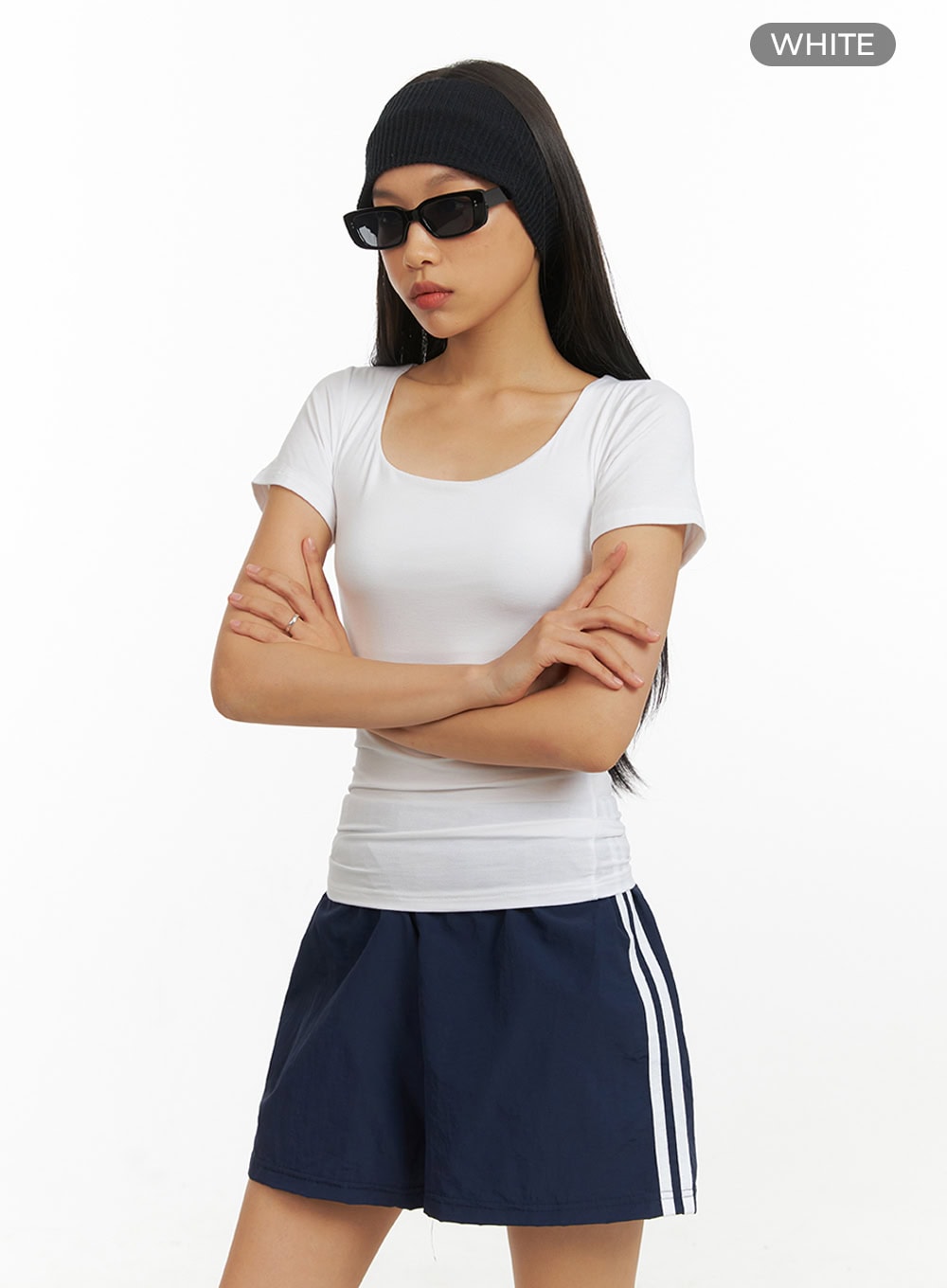 Basic Round Neck T-Shirt IY422