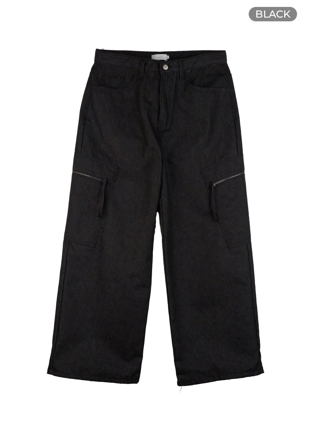 Men's Cargo Denim Jeans (Black) IG409