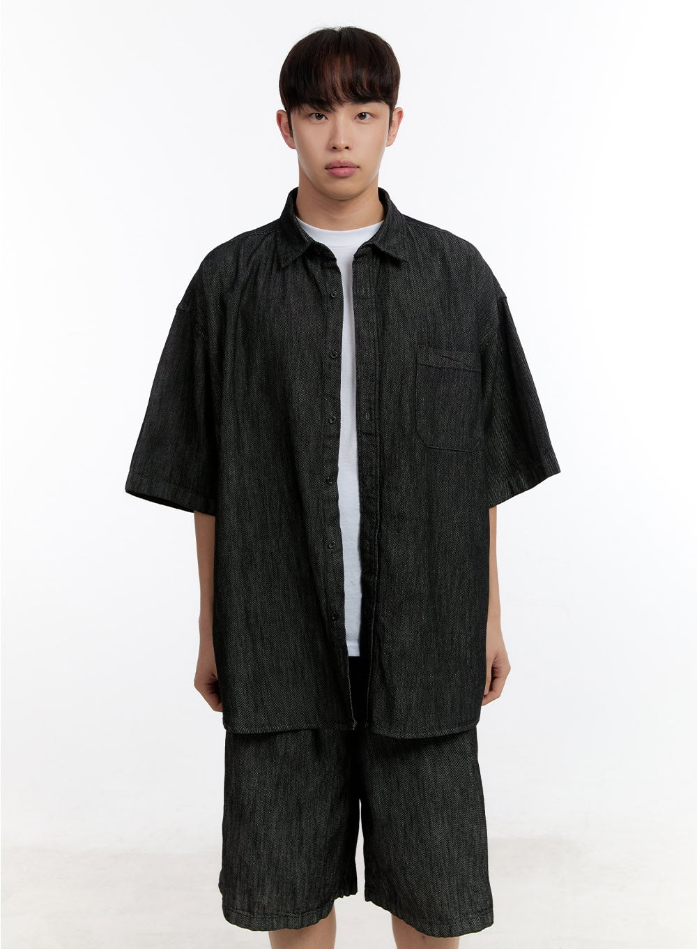 Men's Collared Oversized Shirt IA507