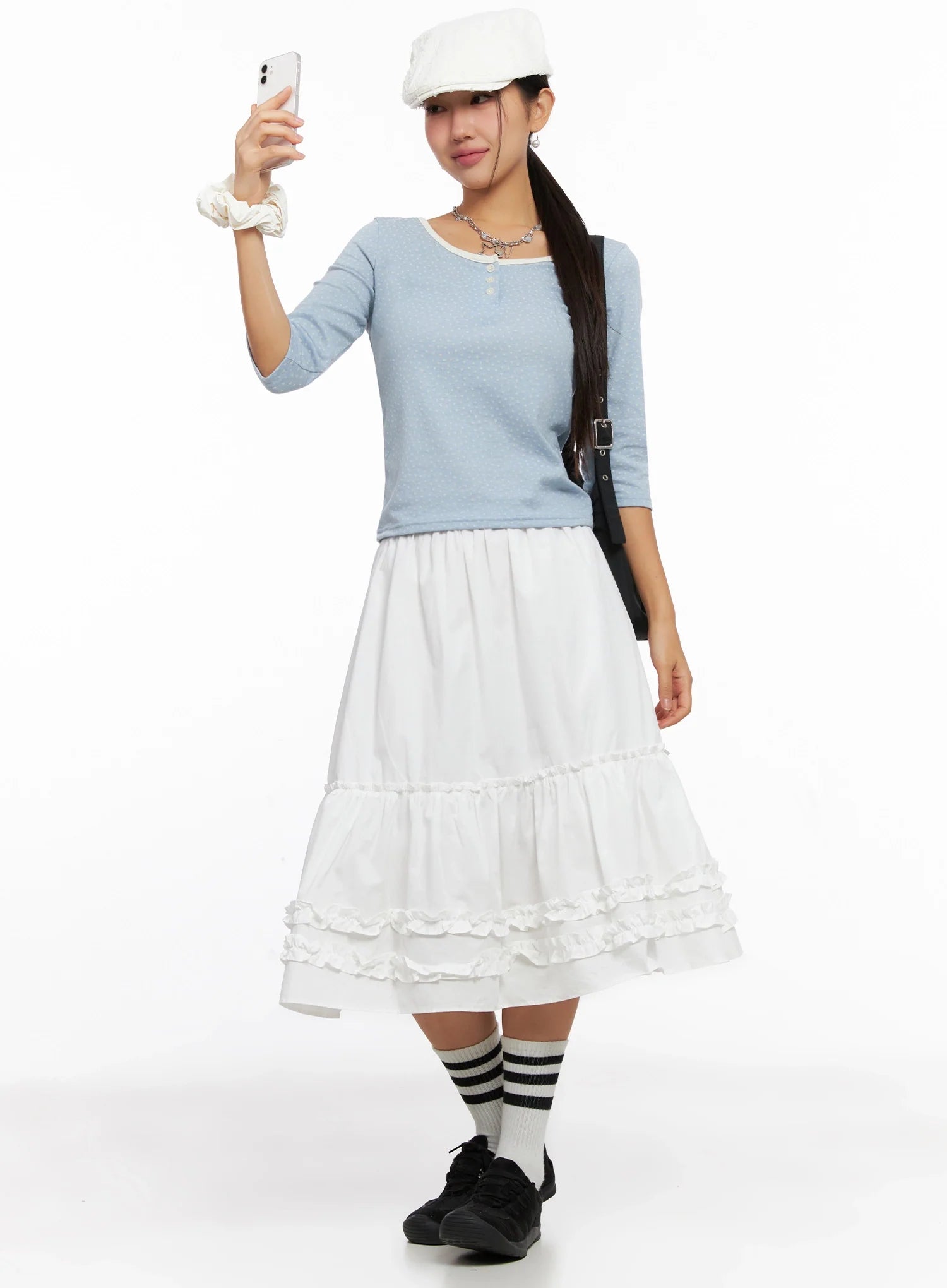 3/4 Sleeve Round Neck Tee IG527