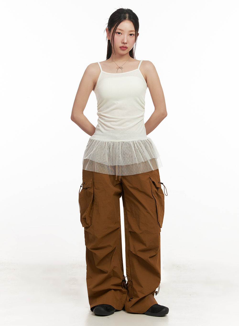 Polka-Dot Layering Skirt Cami Top IM525