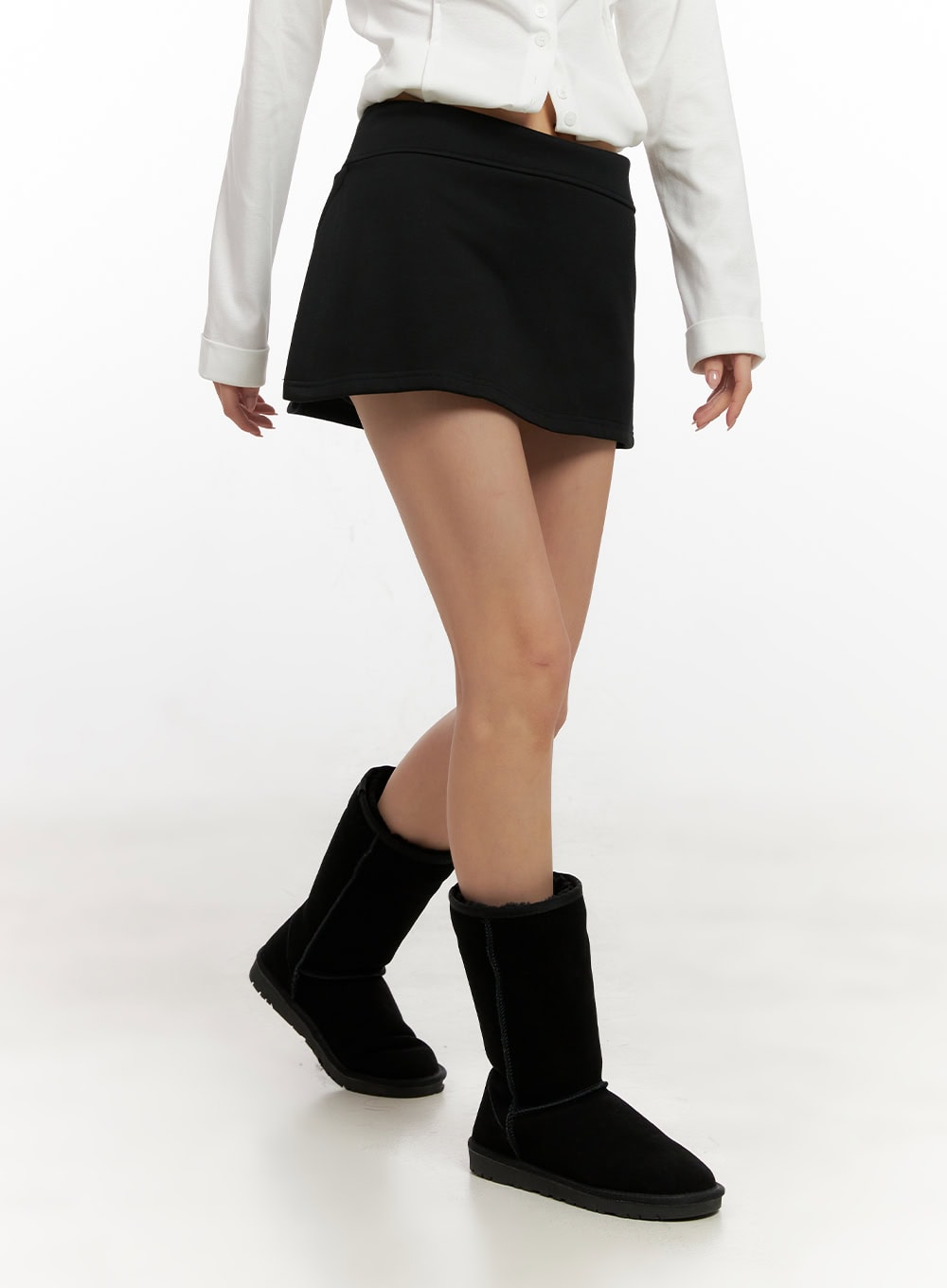 Solid Warm Mini Skirt CN416