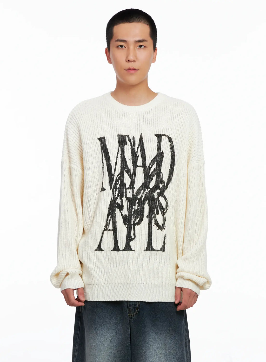Men's Graphic Knit Sweater IS509