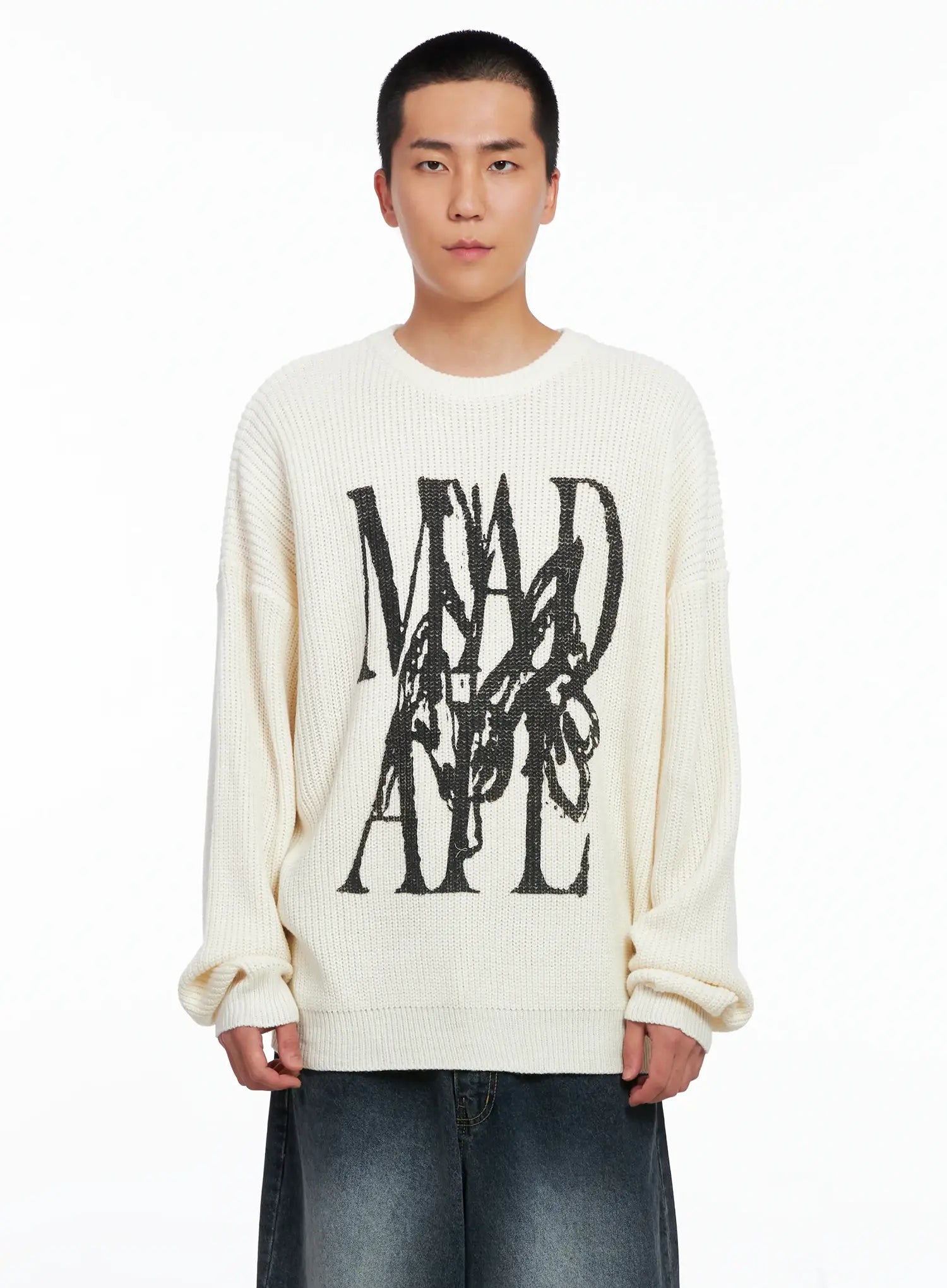 Men's Graphic Knit Sweater IS509