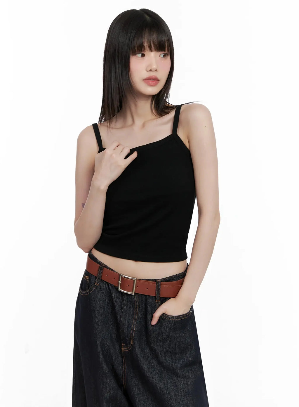 Ribbed Sleeveless Crop Top IL531