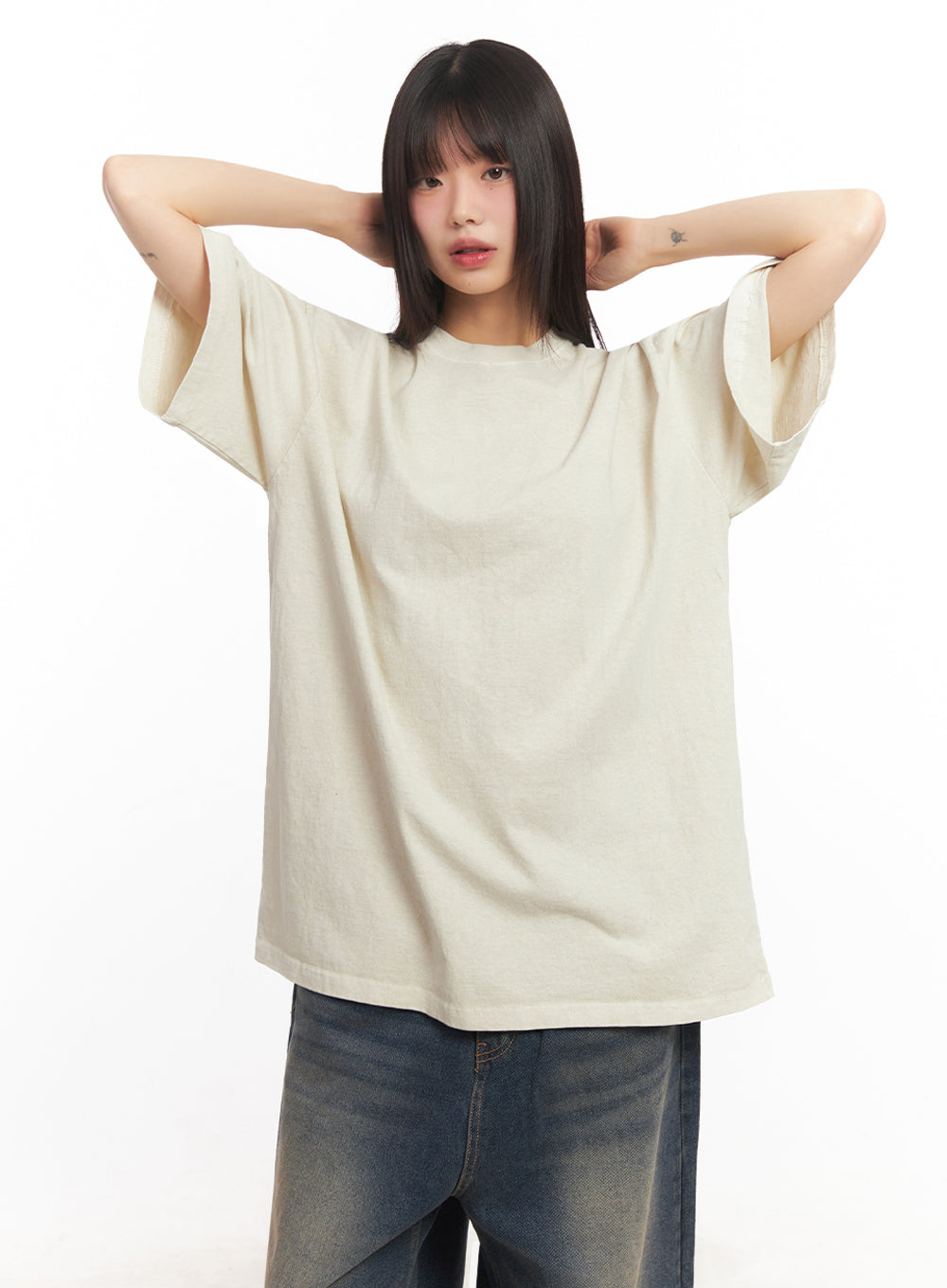 Essential Cotton Canvas Oversize T-Shirt IY502