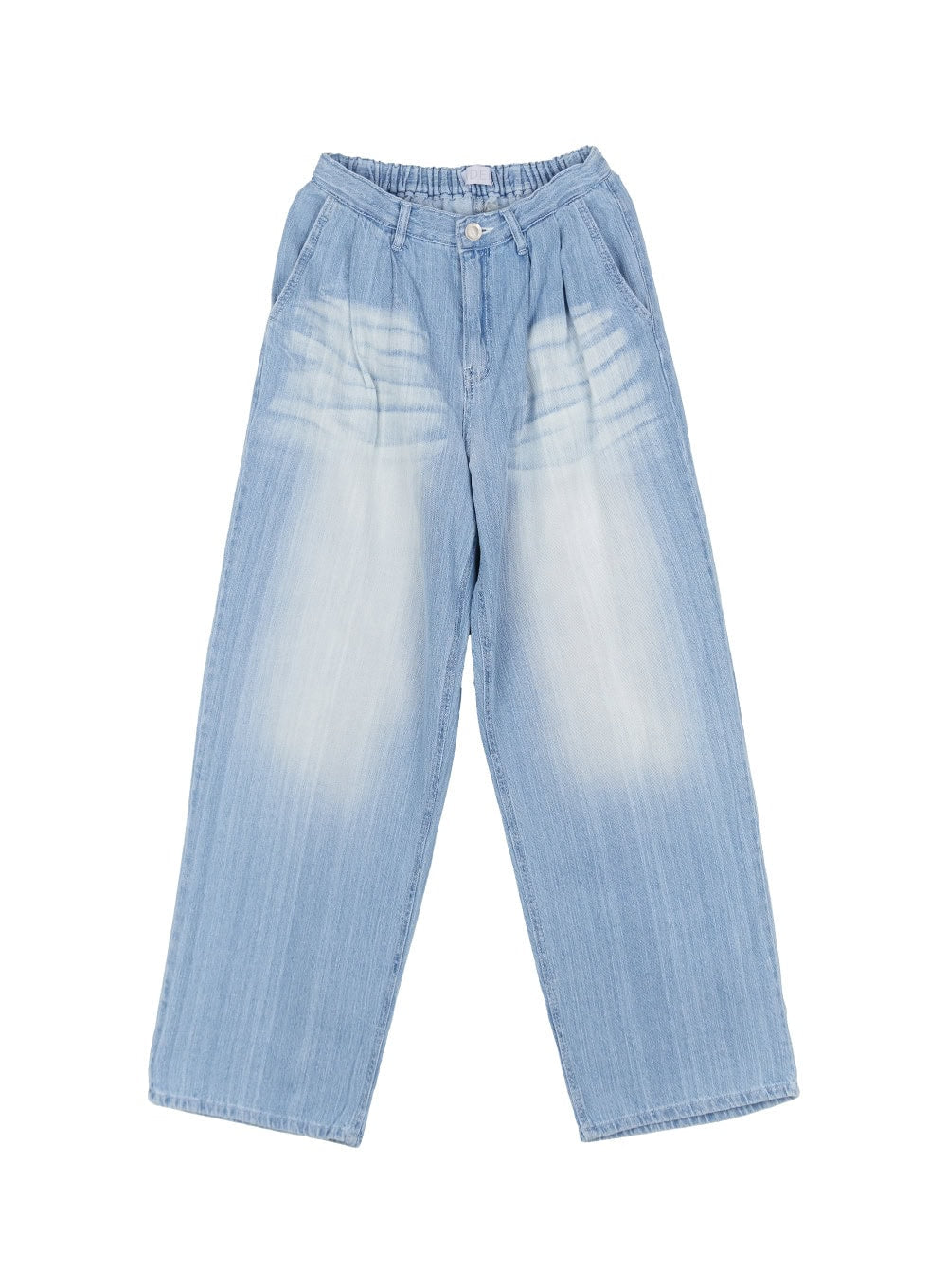 Men's Pintuck Linen Comfort Jeans (Light blue) IY522