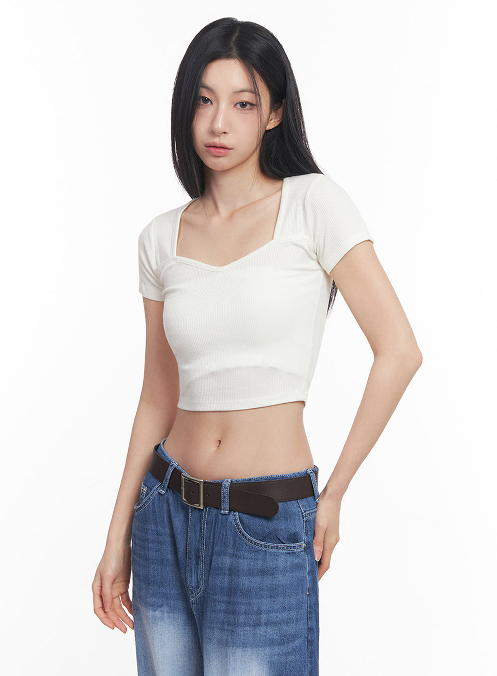 Heart-Neck Crop Top IY516