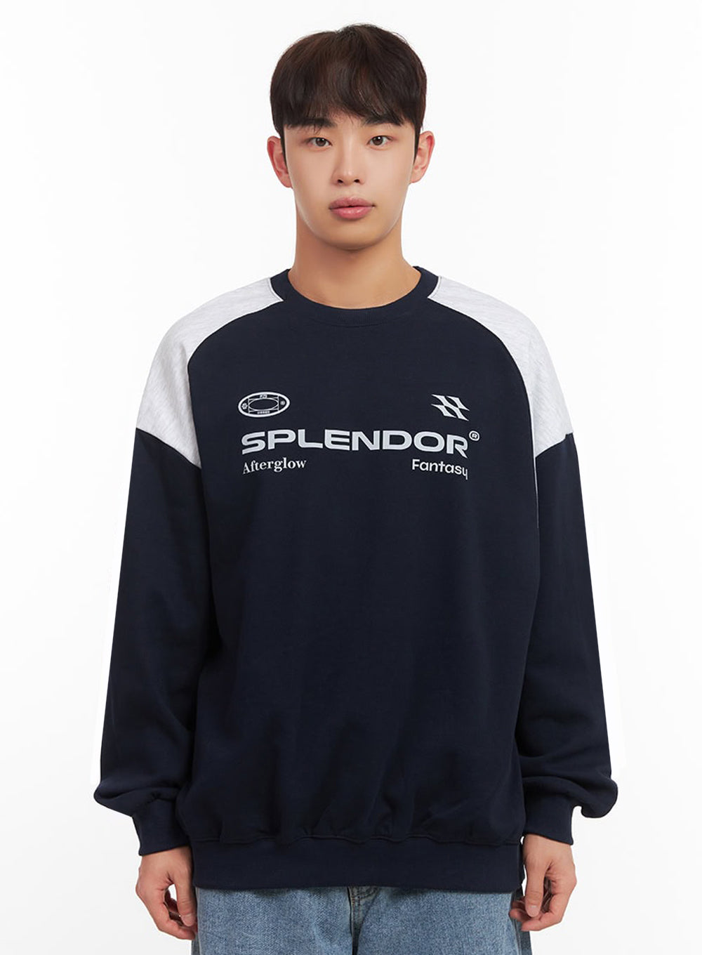 Men's Contrast Graphic Sweatshirt IF517