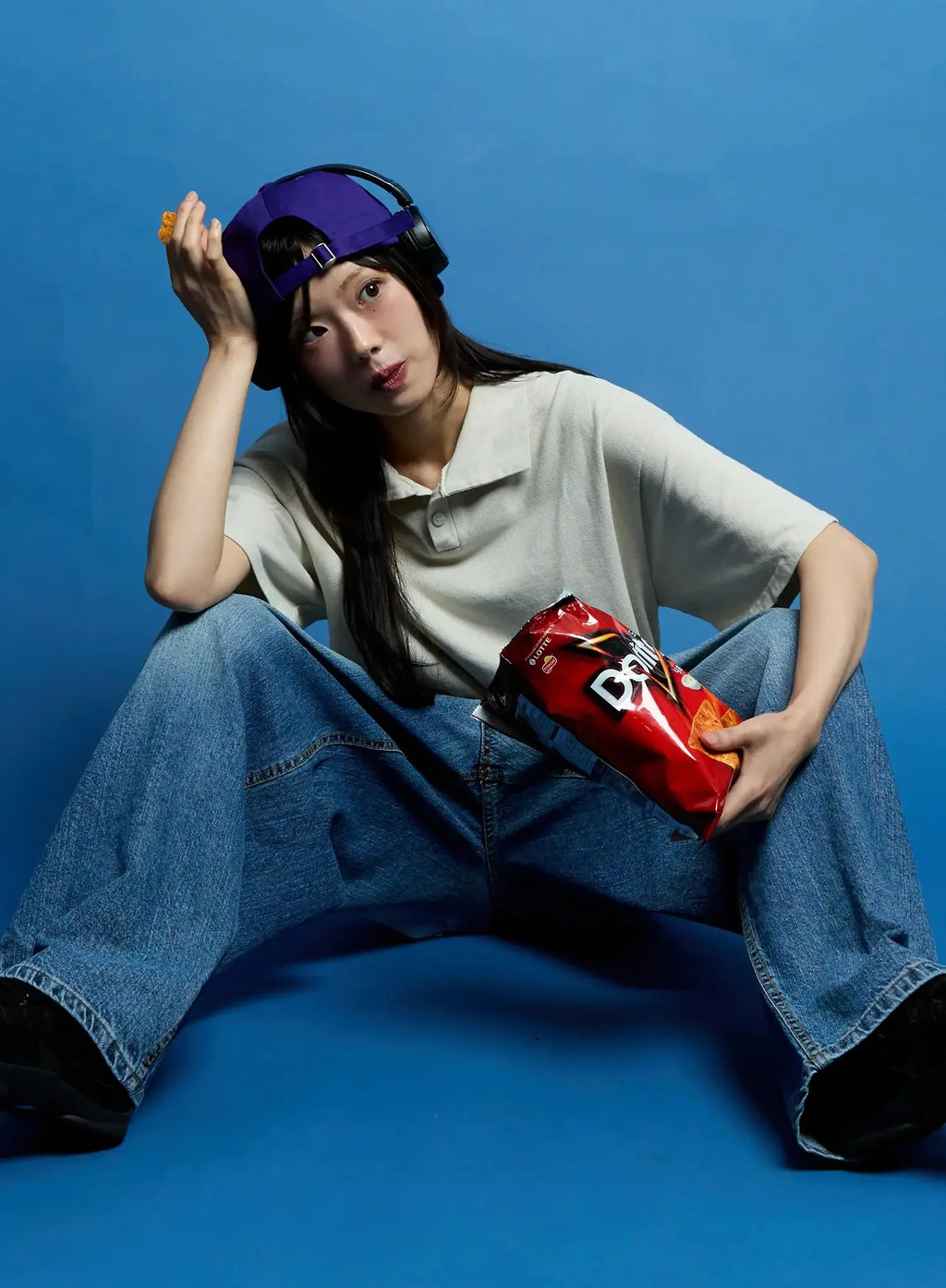 Oversized Short-Sleeve Polo Shirt IU523