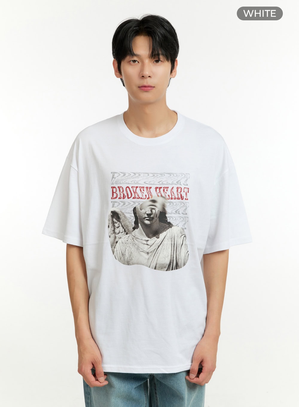 Men's Oversized Graphic Cotton T-Shirt IL412