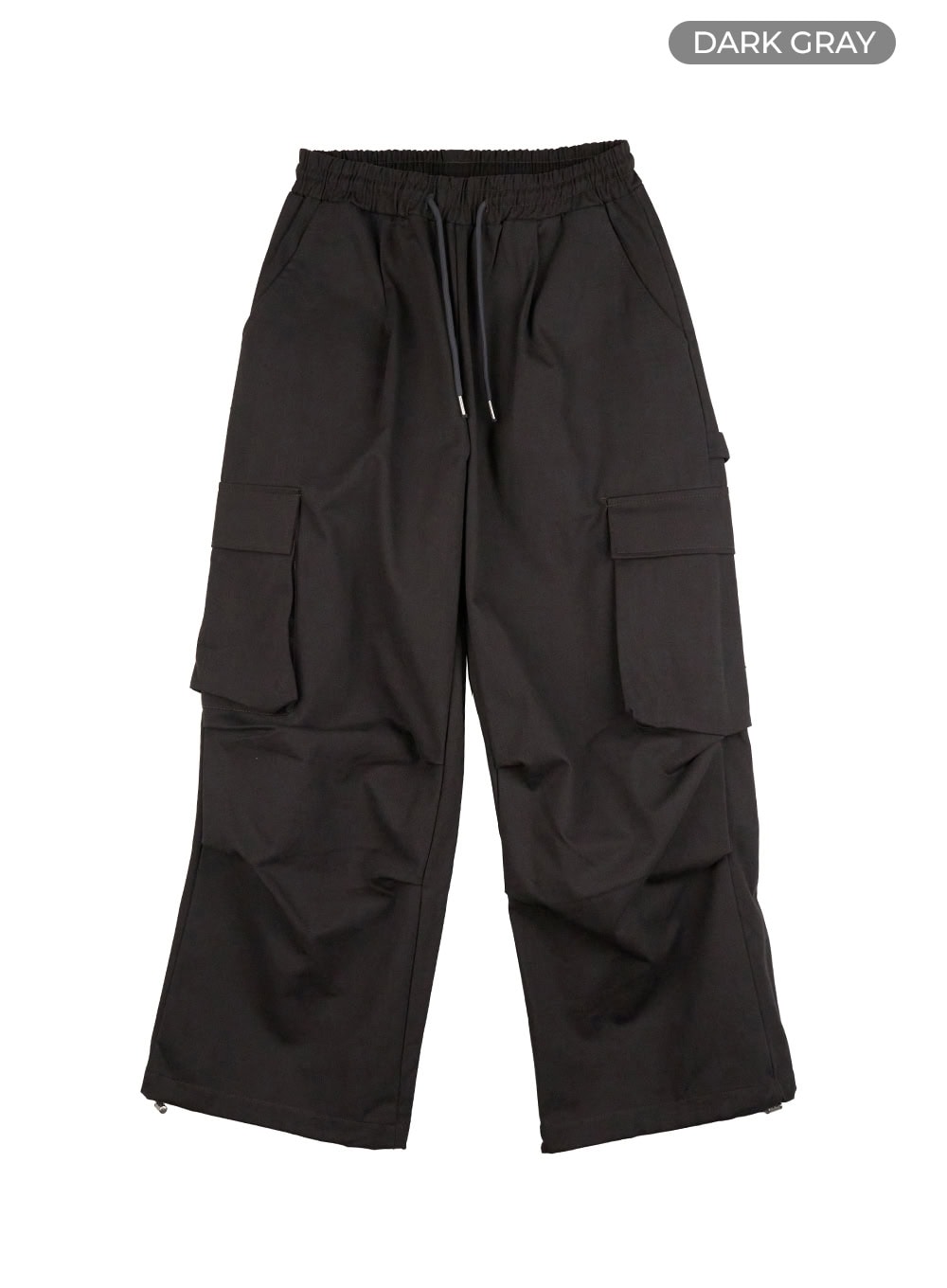 Men's Super Wide Cargo Pants (Dark Gray) IO417