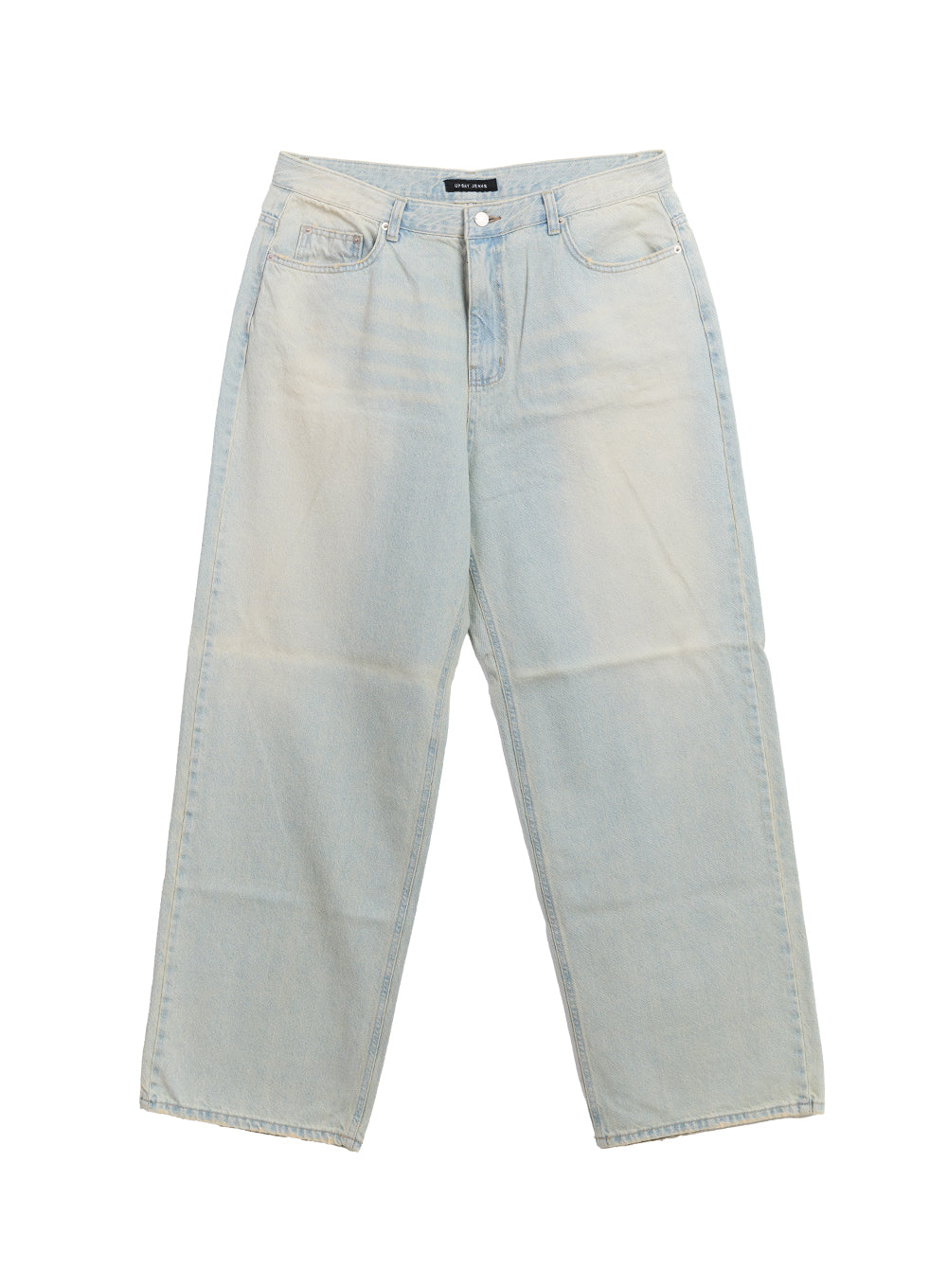 Men's Washed Wide-Leg Jeans IF528