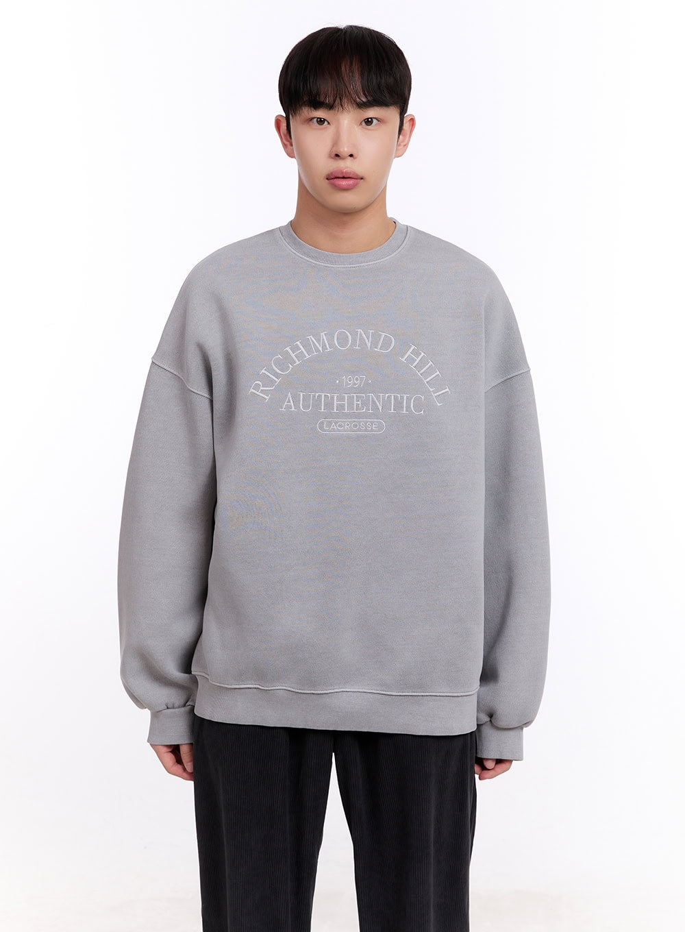 Men's Embroidered Crew Neck Sweatshirt IM512