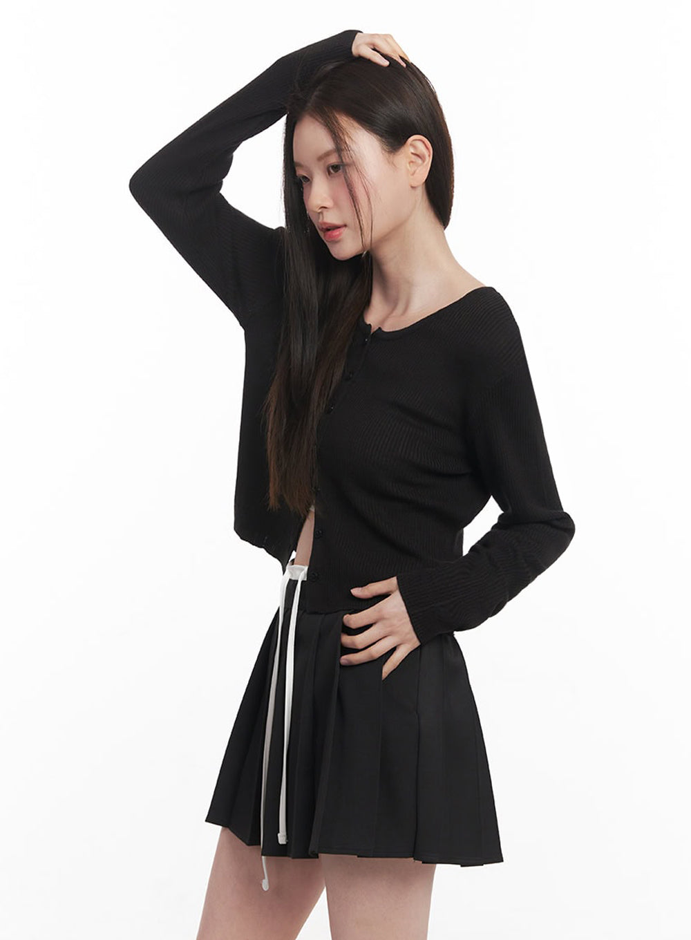 Knit Buttoned Cardigan IY513