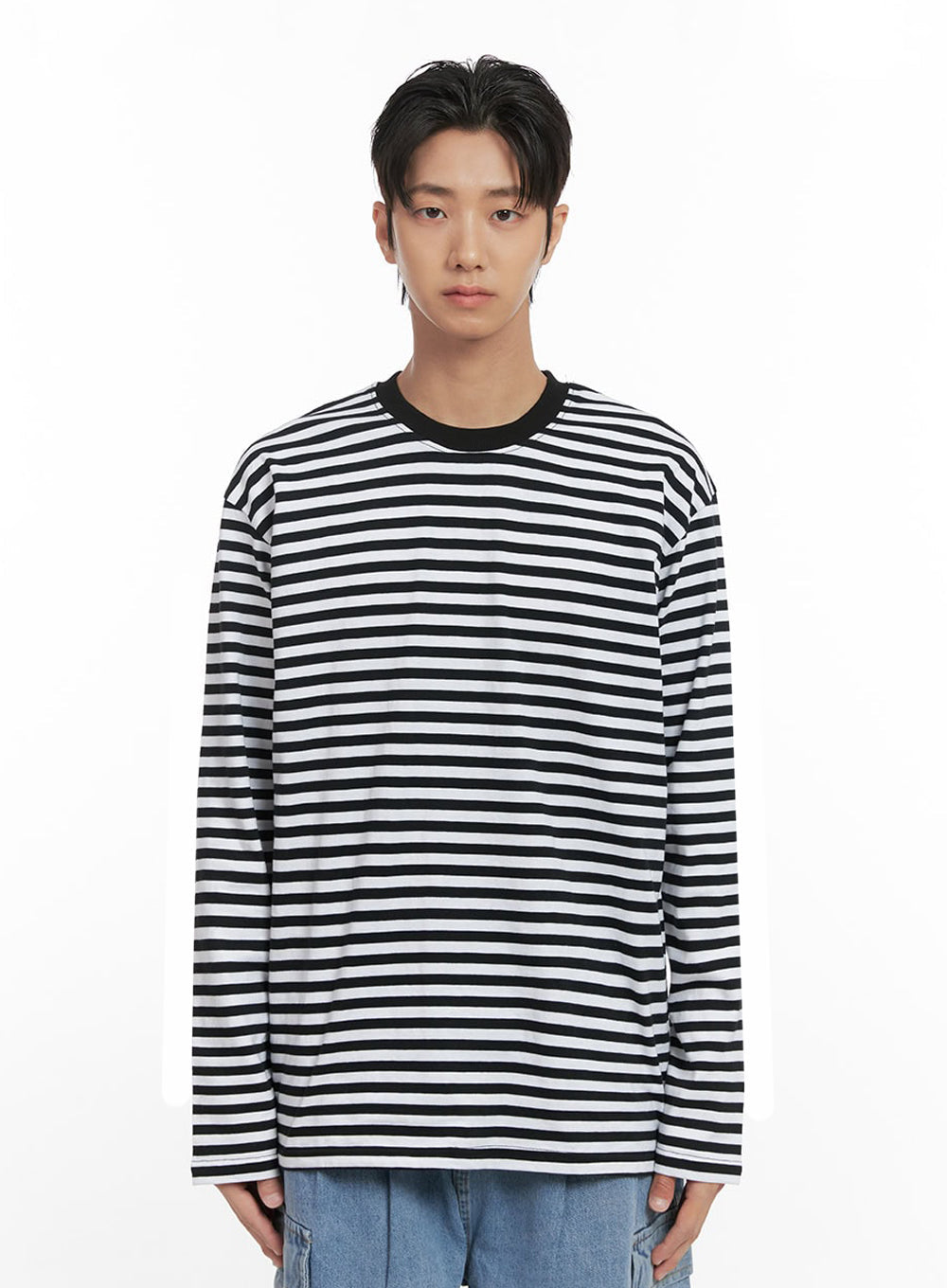 Men's Striped Long Sleeve Tee ID406