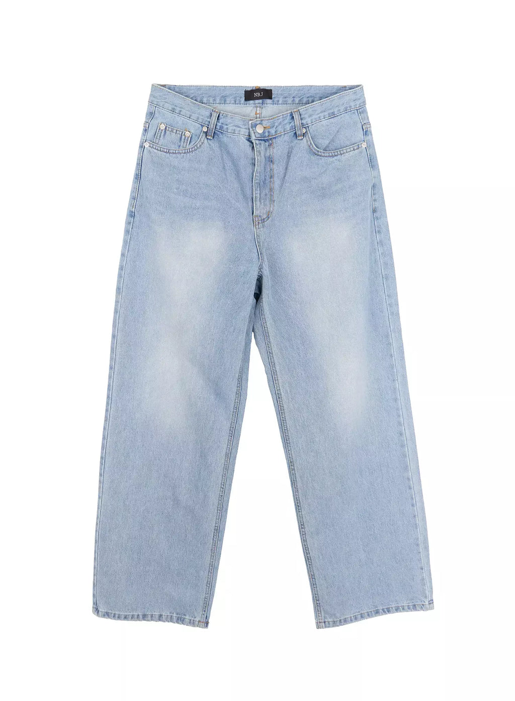 Men's Light-Wash Relaxed Jeans IL516