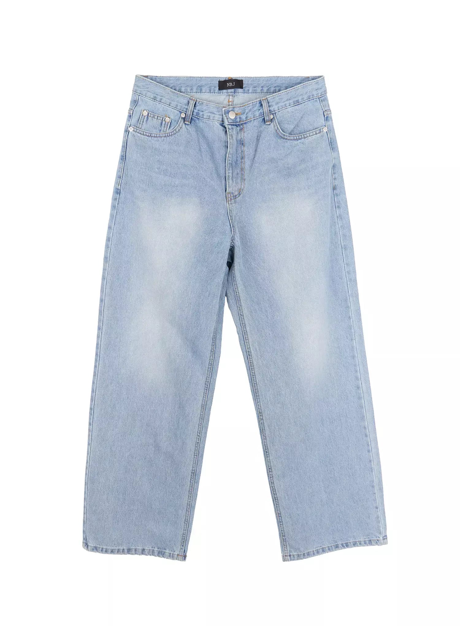 Men's Light-Wash Relaxed Jeans IL516