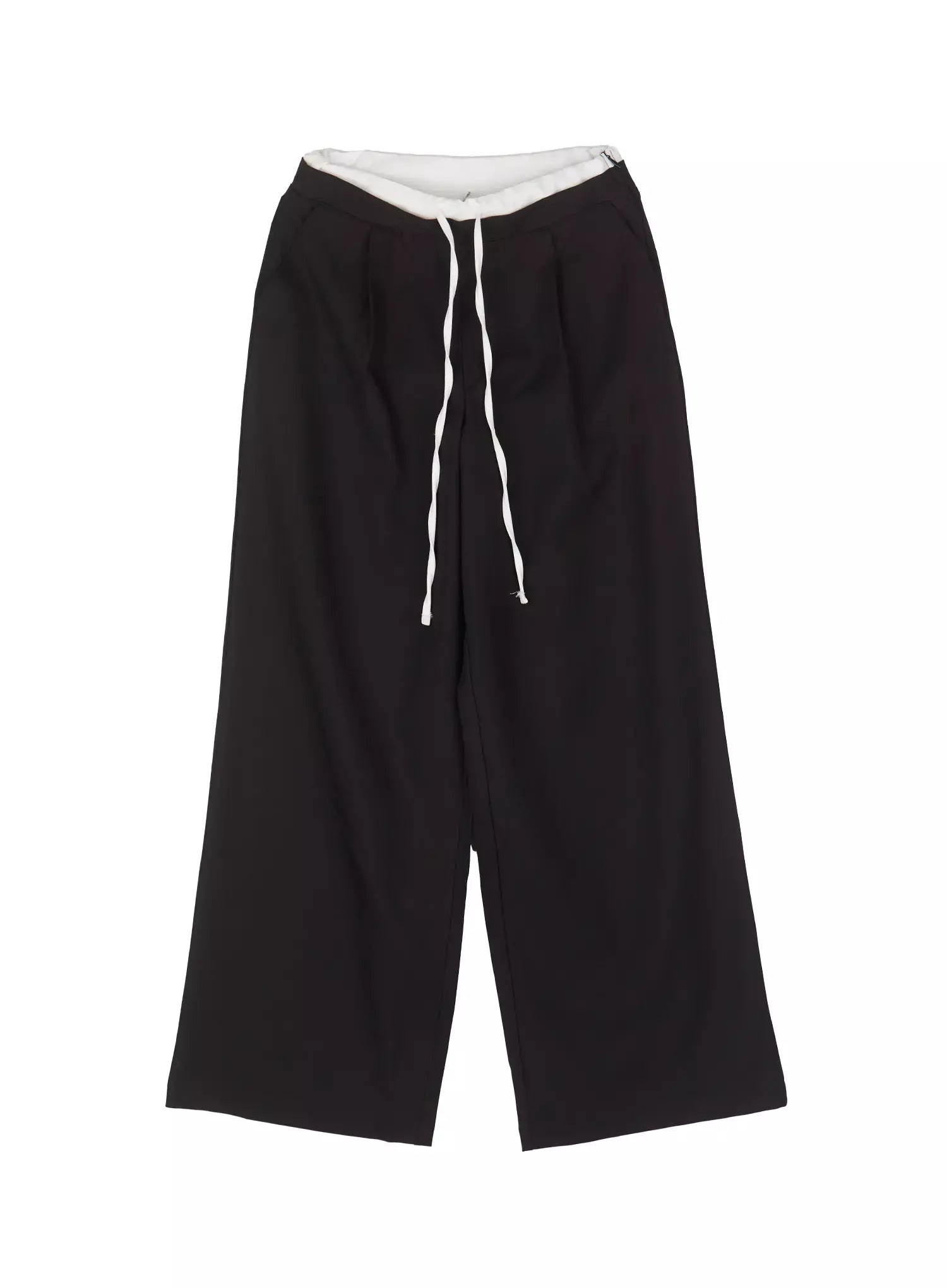 Layered Pintuck Wide-Leg Pants IU512