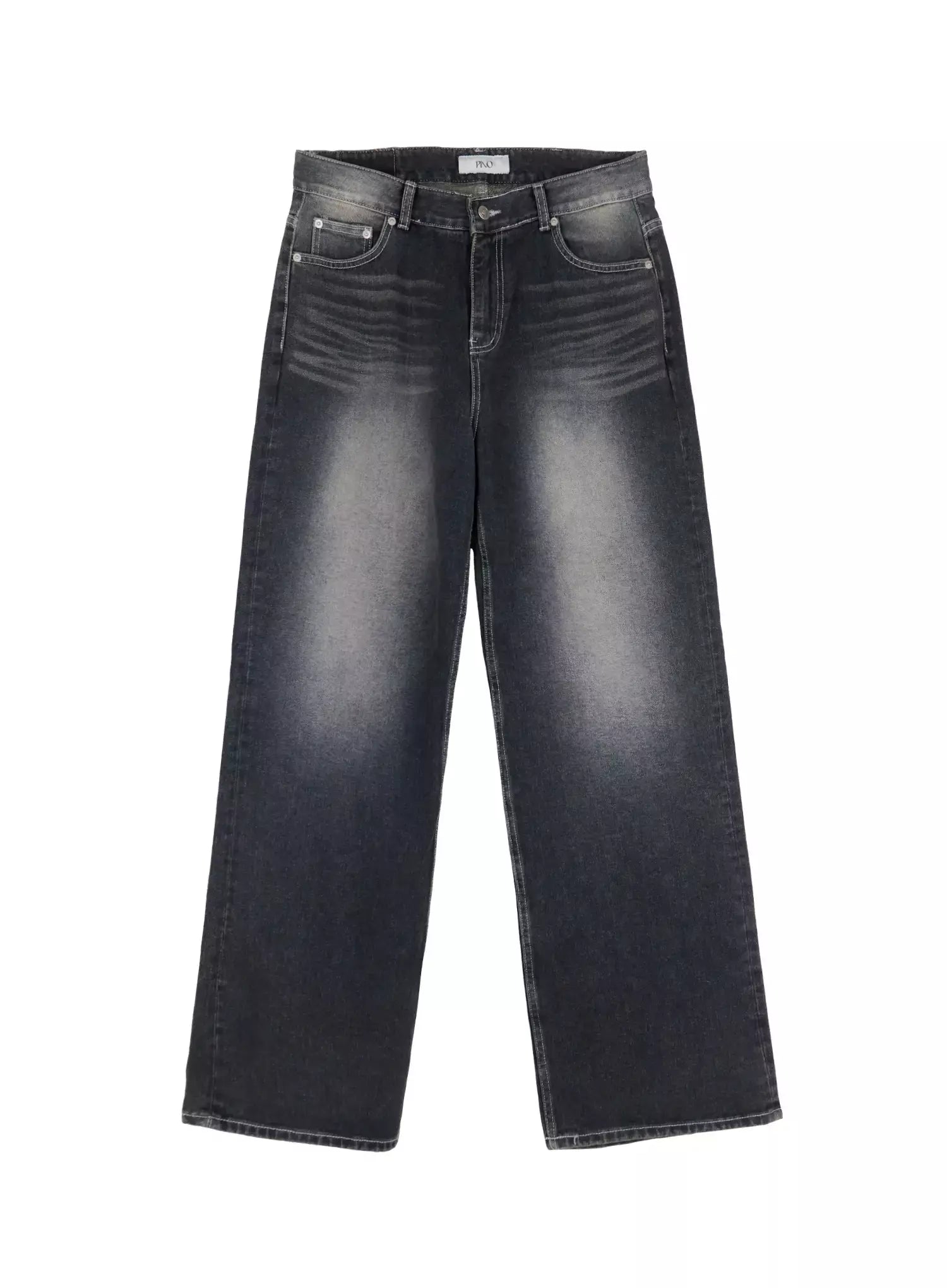 Men's Smoky Faded Wide Denim Jeans IO517