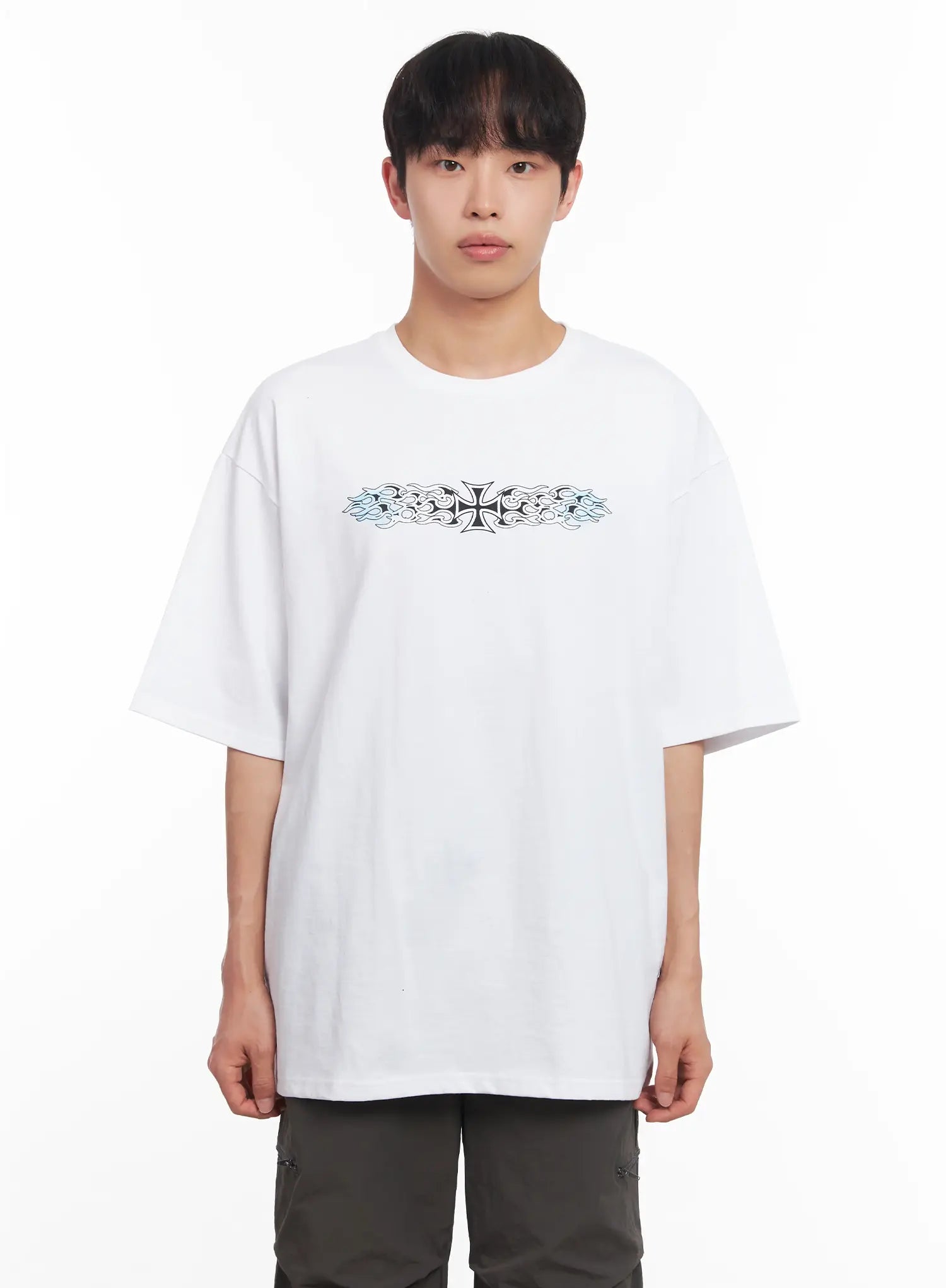Men's Round Neck Graphic Tee IU518