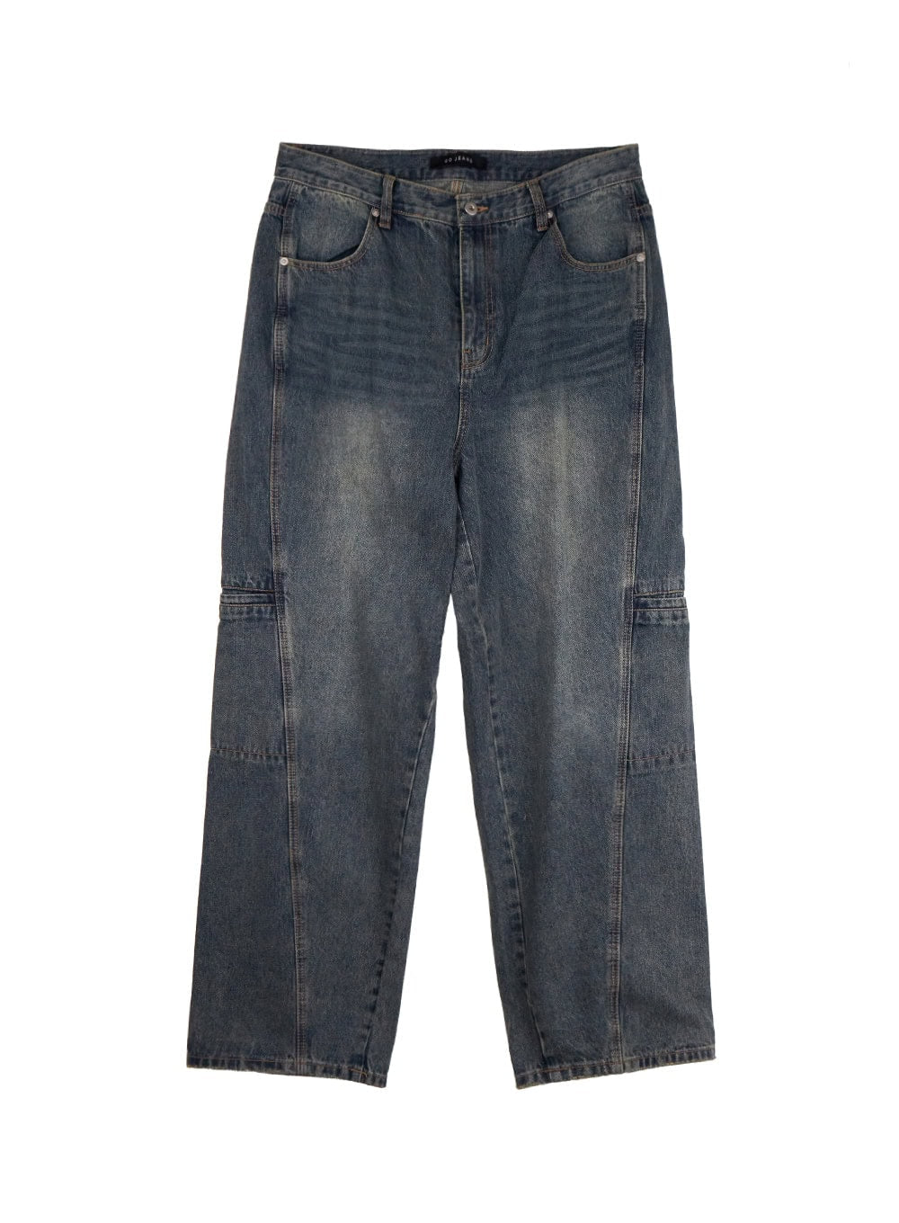 Men's Side Slit Washed Jeans ID406
