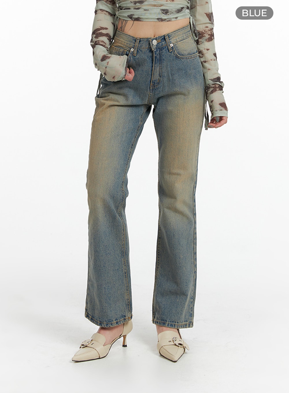 Washed Flared Jeans IF426