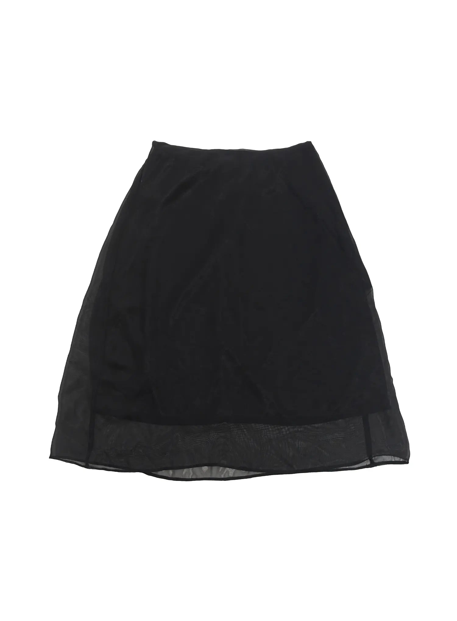 Sheer Chiffon Midi Skirt IU509