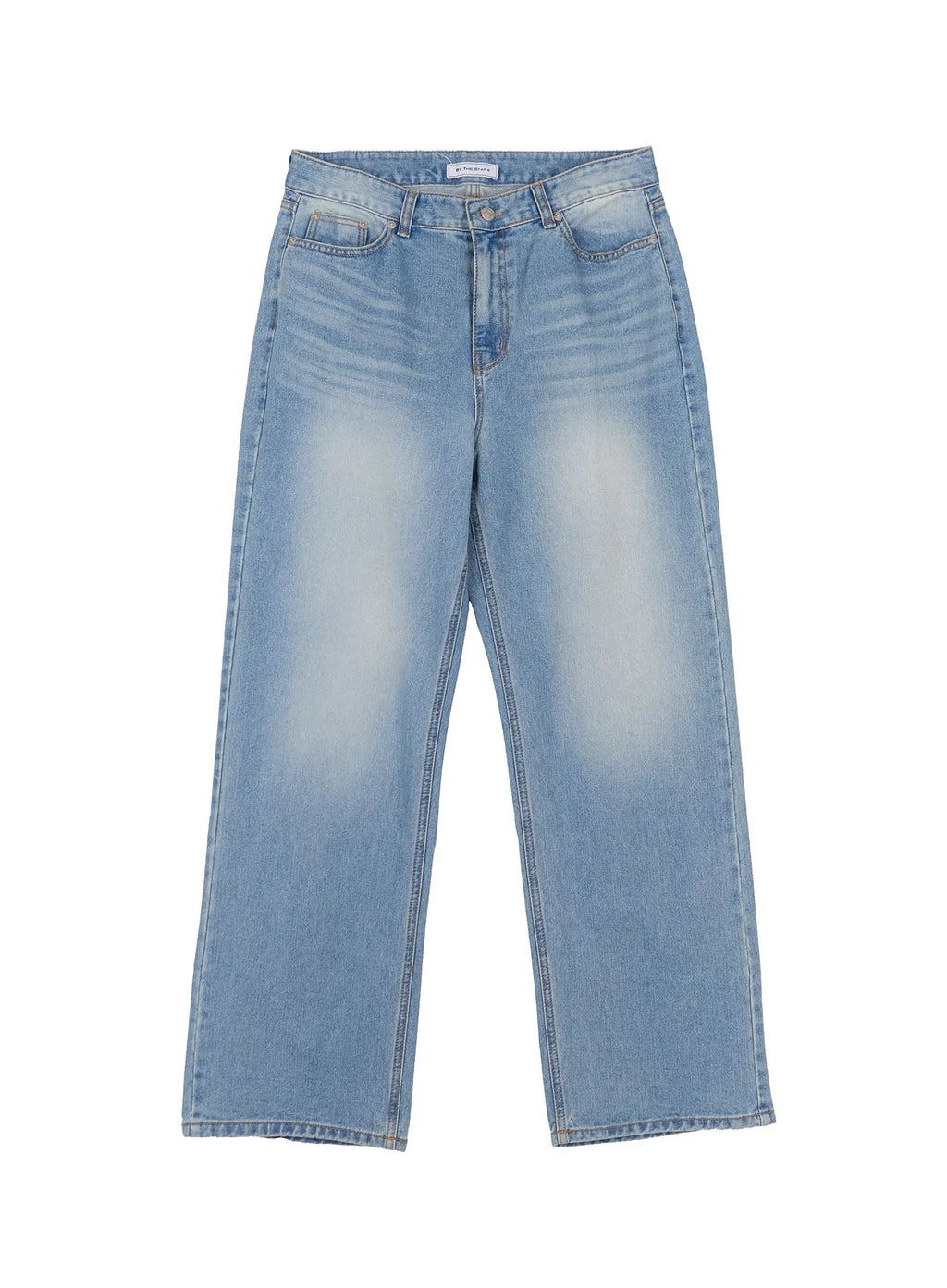 Men's Washed Wide-Leg Jeans IL529