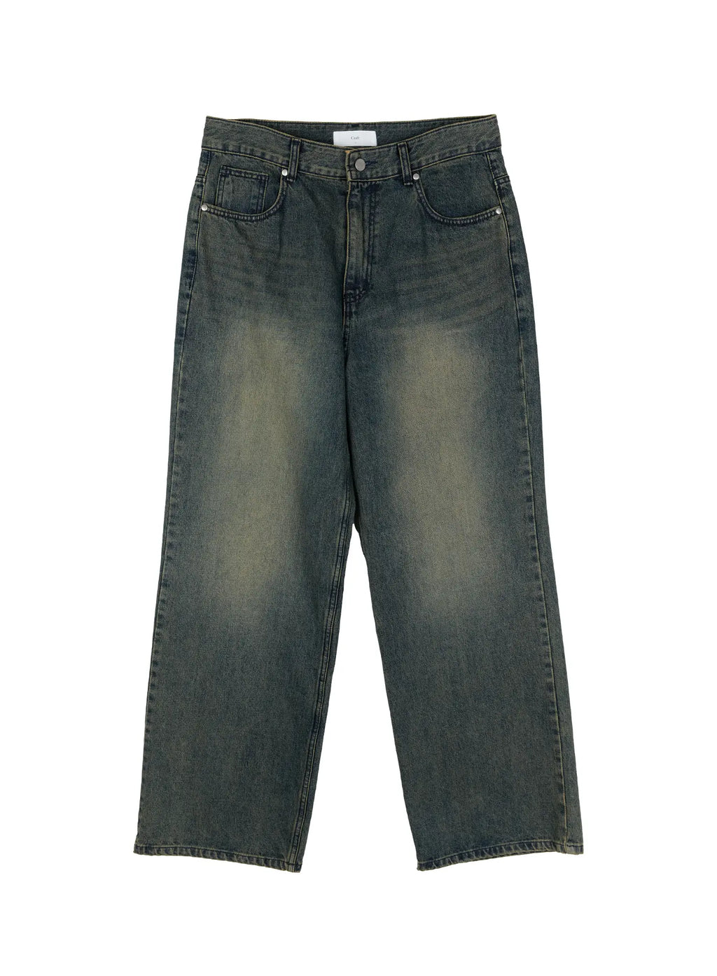Men's Wide-Leg Washed Denim Jeans IG508
