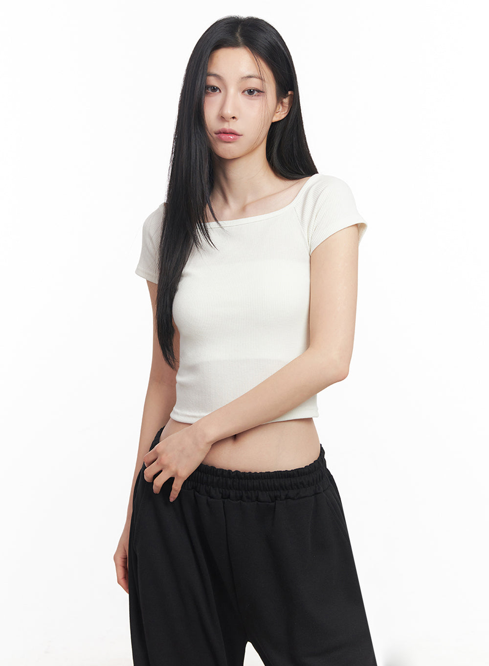 Boatneck Cropped Tee IY516