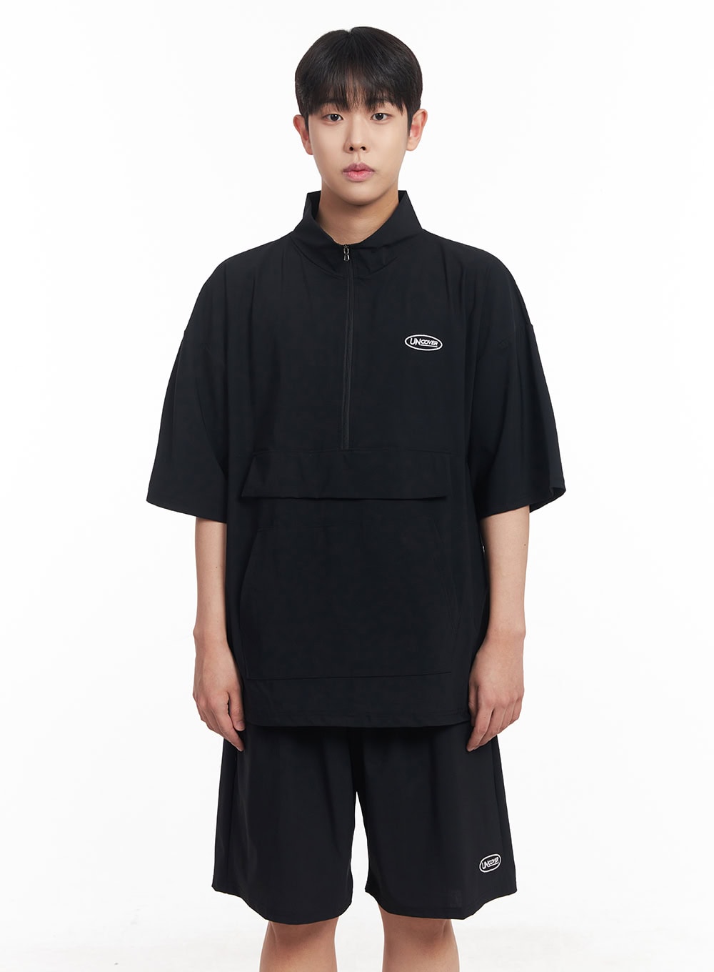 Men's Oversize Half-Zip Windbreaker Top IA525