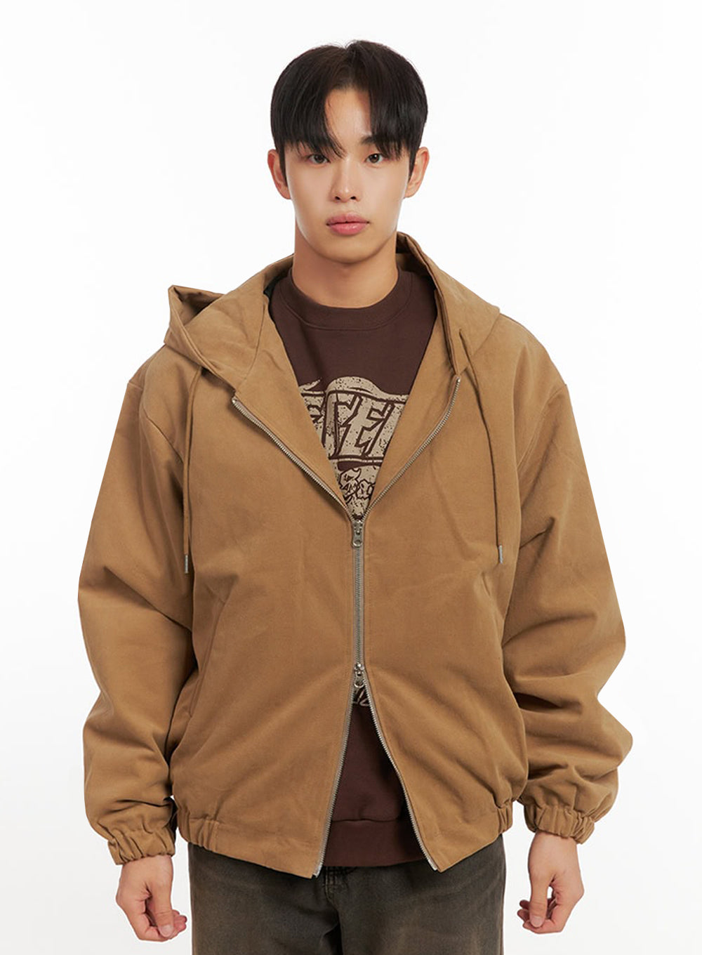 Men's Cotton Hooded Zip-Up Jumper ID413