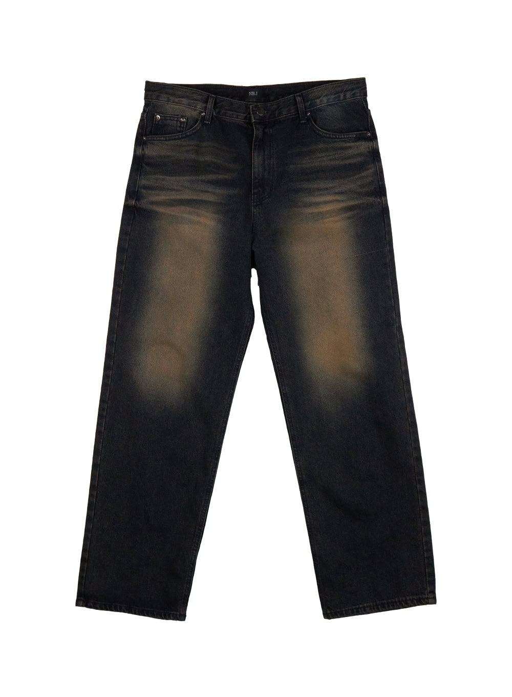 Men's Washed Vintage Wide-Fit Denim Jeans ID427