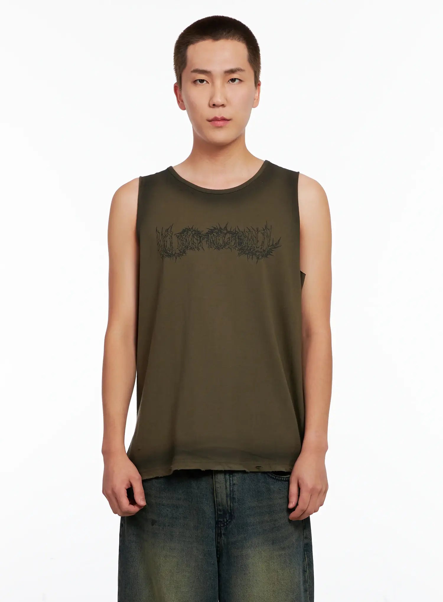 Men's Distressed Muscle Tee IG508