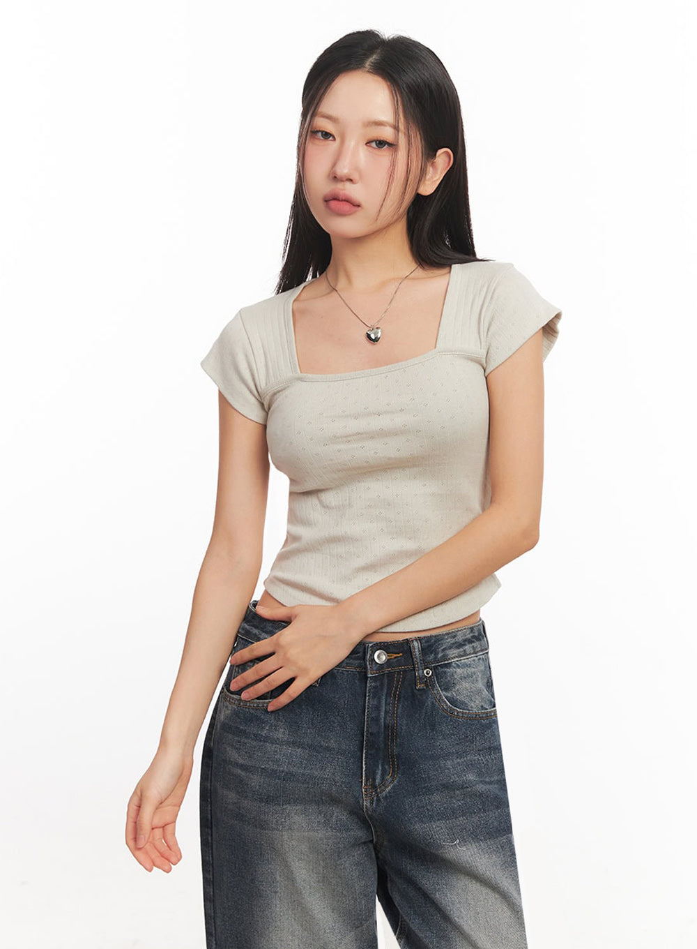 Essential Square-Neck Crop Top IA524