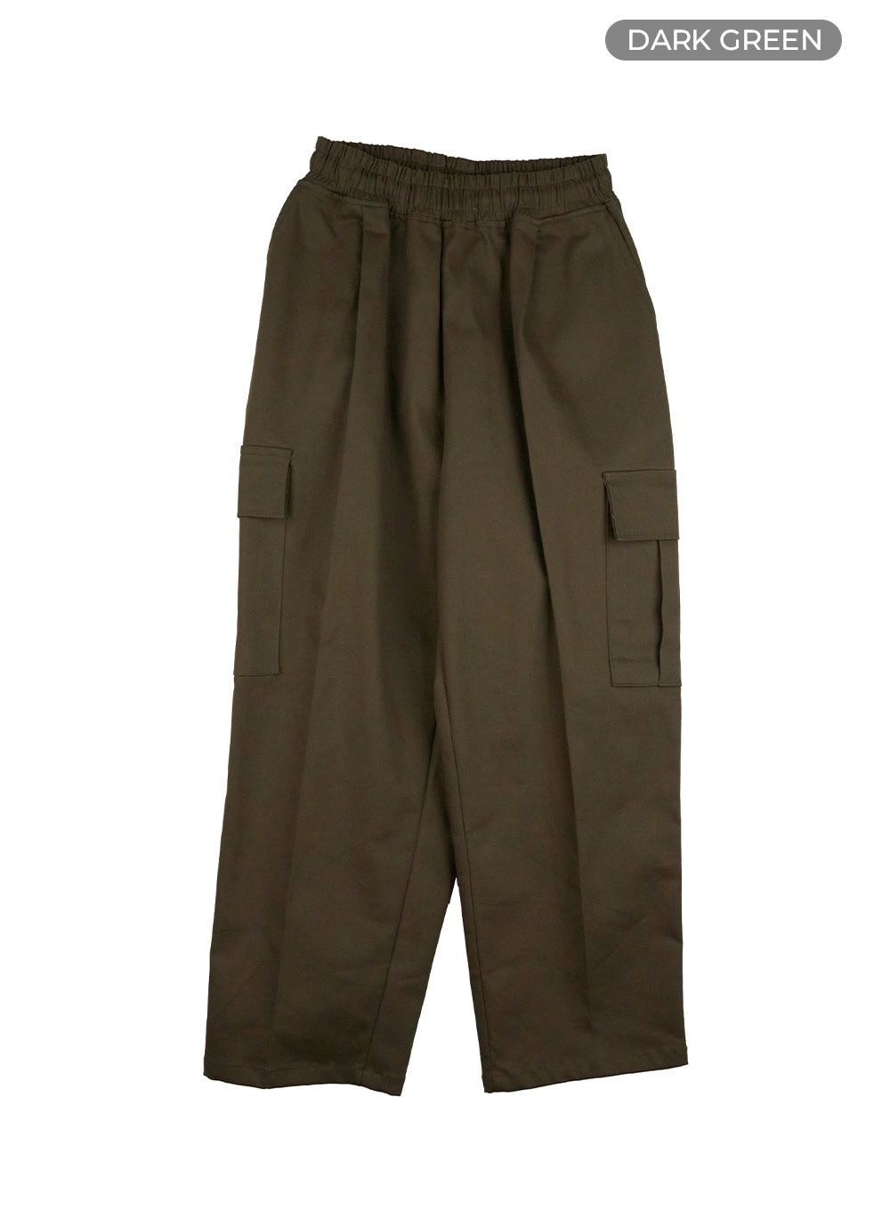 Men's Solid Cargo Pants (Dark Green) IU412