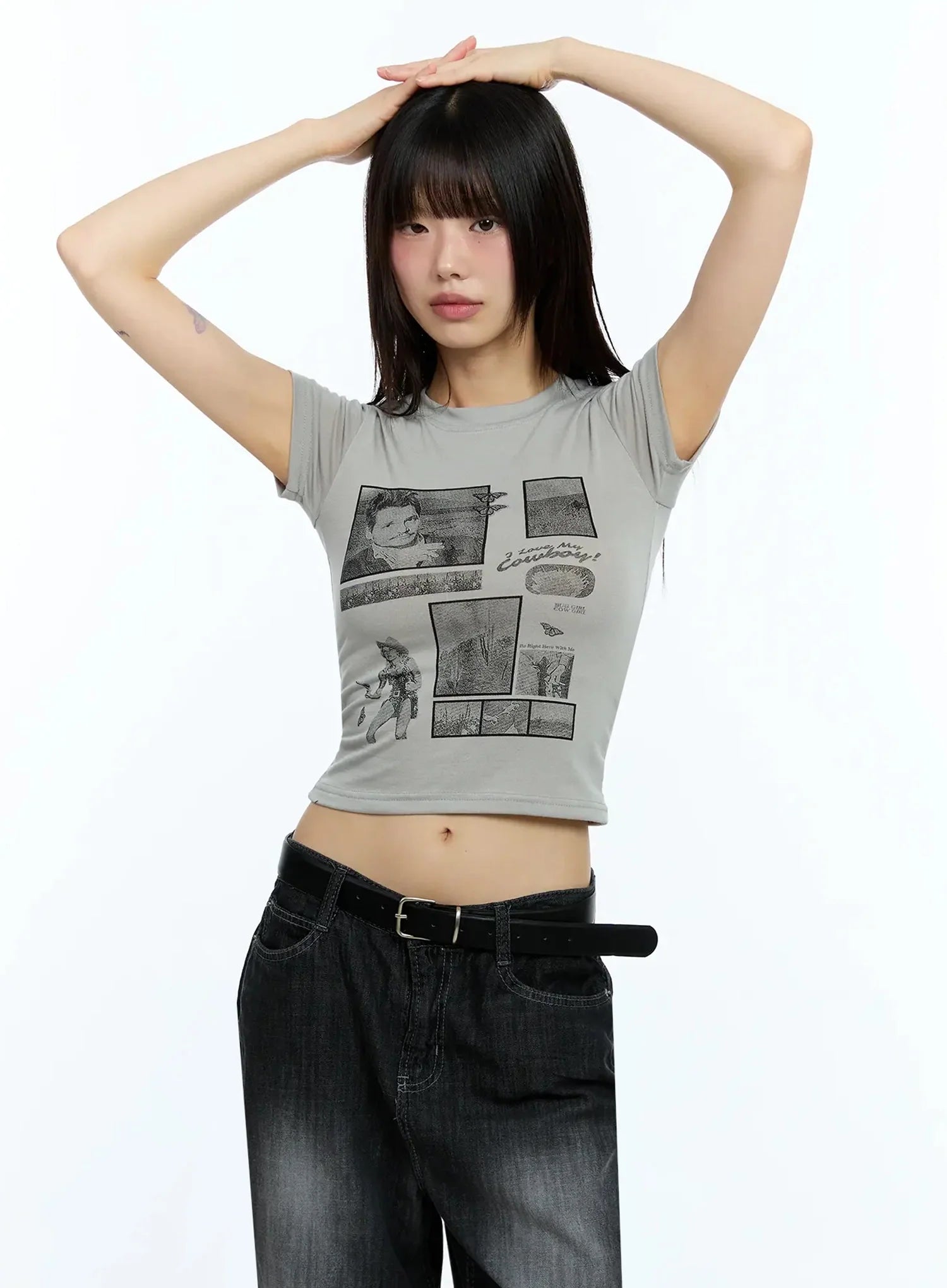 Vintage Graphic Baby Tee IU524