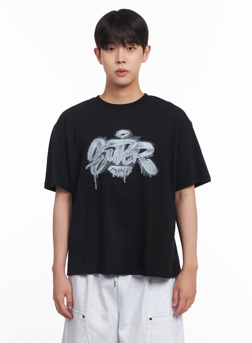 Men's Loose-Fit Graffiti T-Shirt IY520