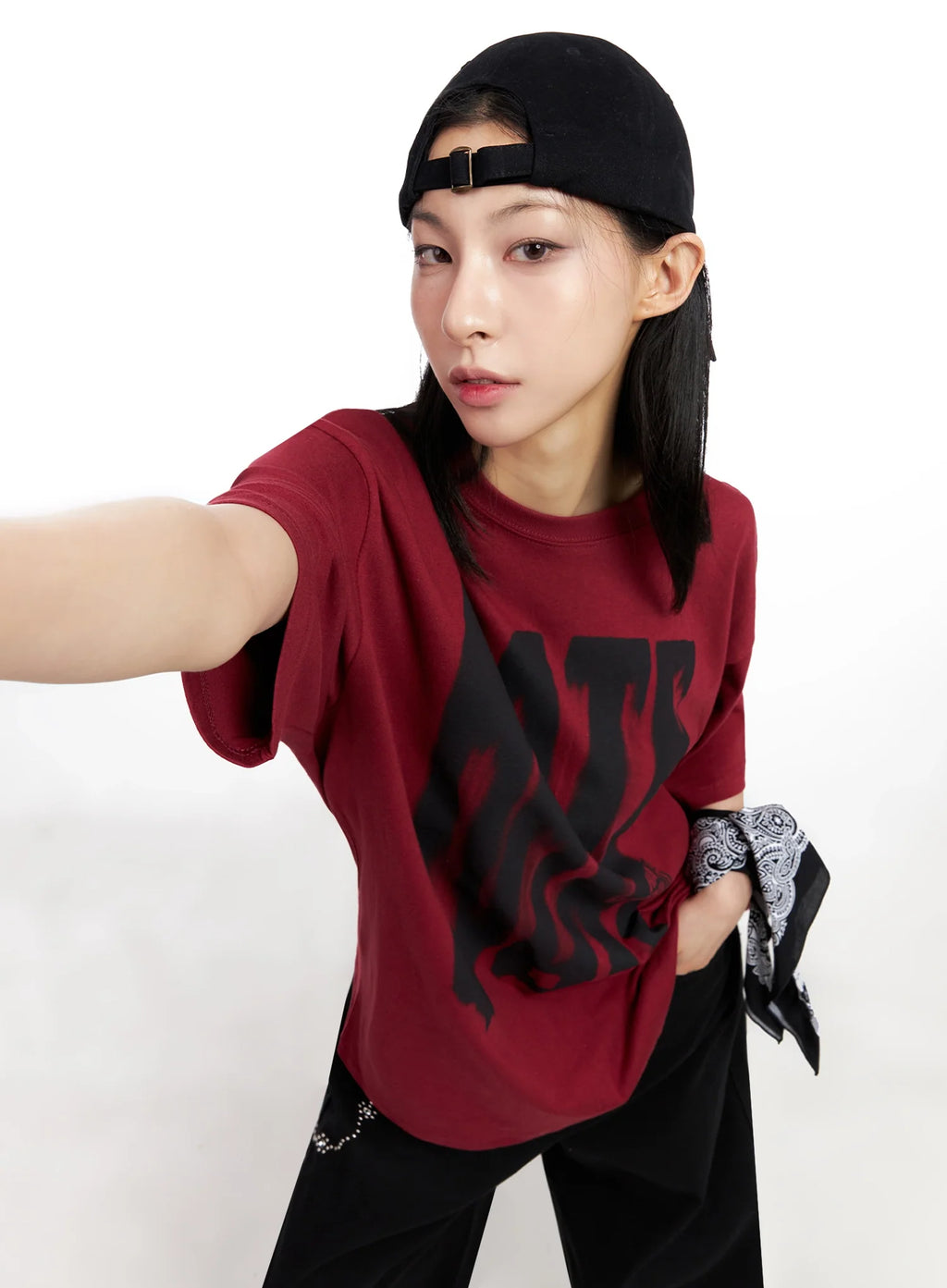 Oversized Graphic Print Tee IG508