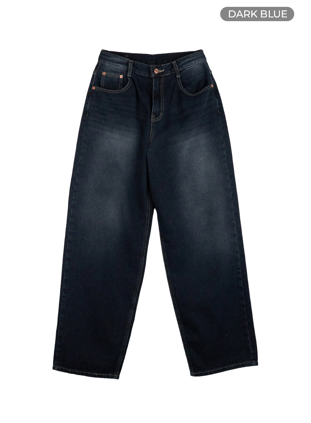 Evelyn Washed Baggy Jeans (Dark Blue) IS402