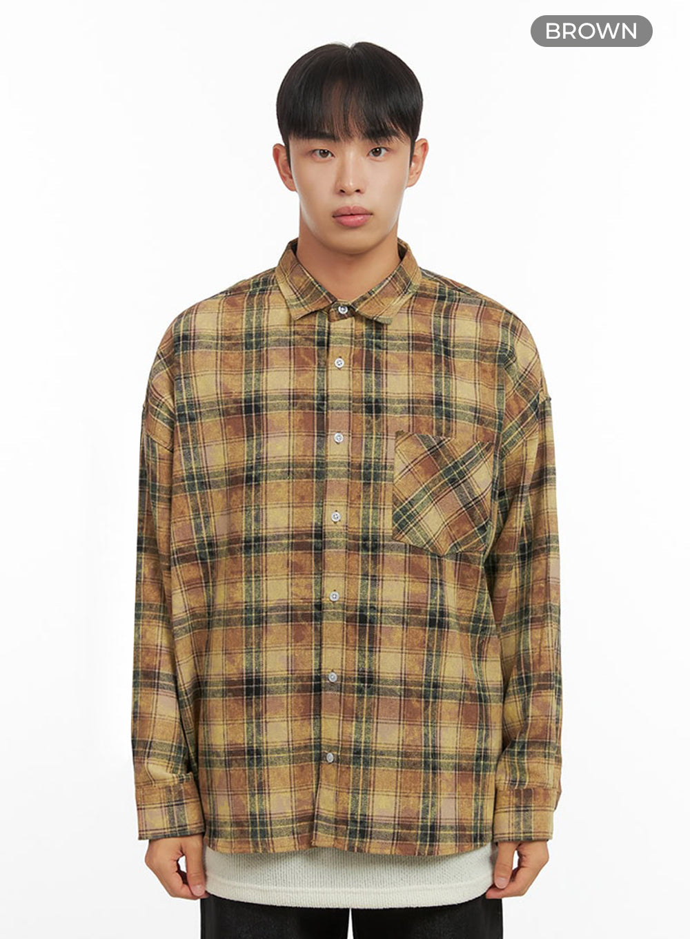 Men's Vintage Checkered Shirt IO420