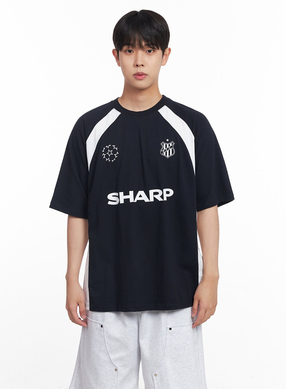 Men's Loose-Fit Graphic Raglan T-Shirt IY520