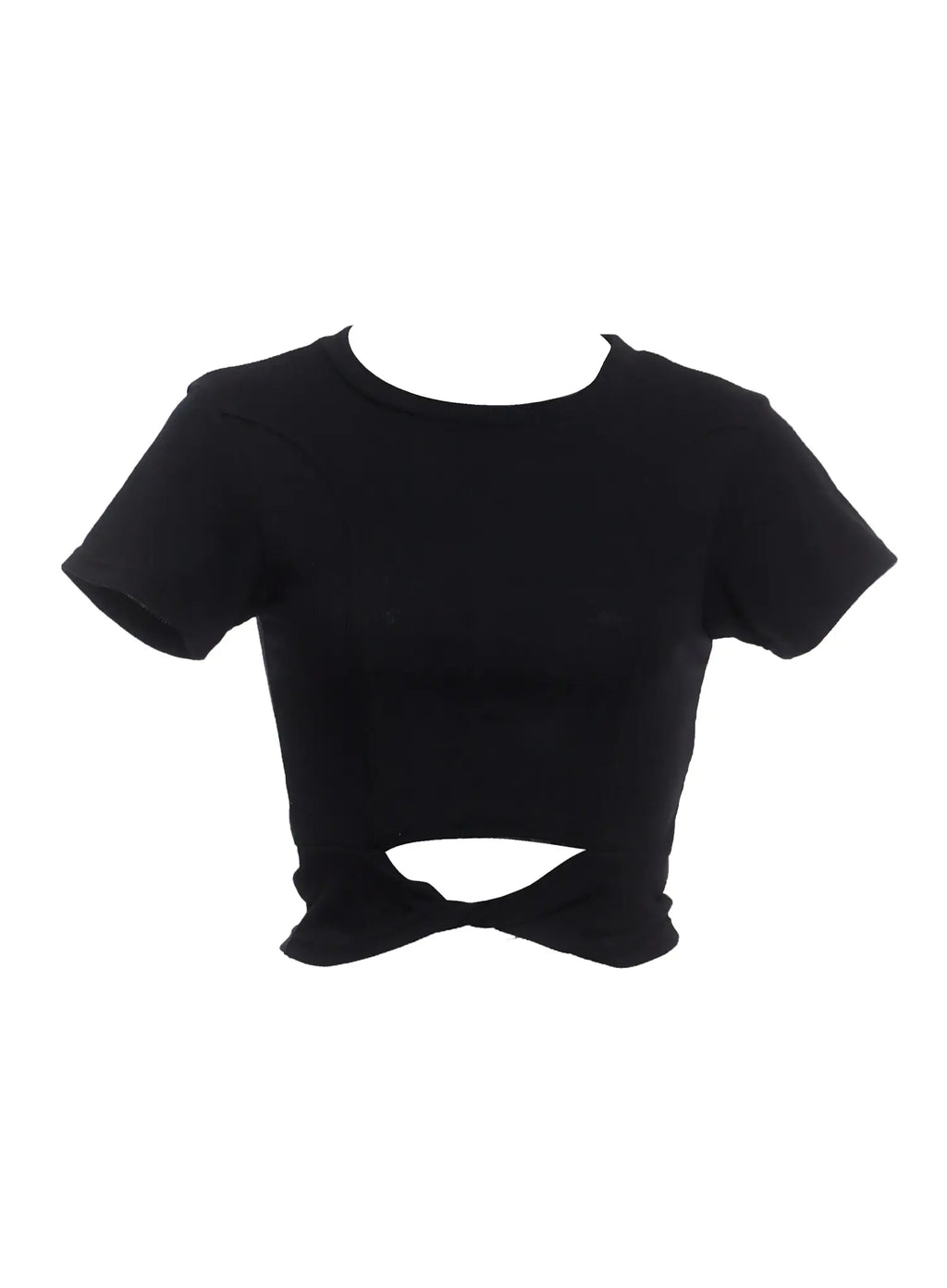Twisted Knot Front Cropped Tee IC503
