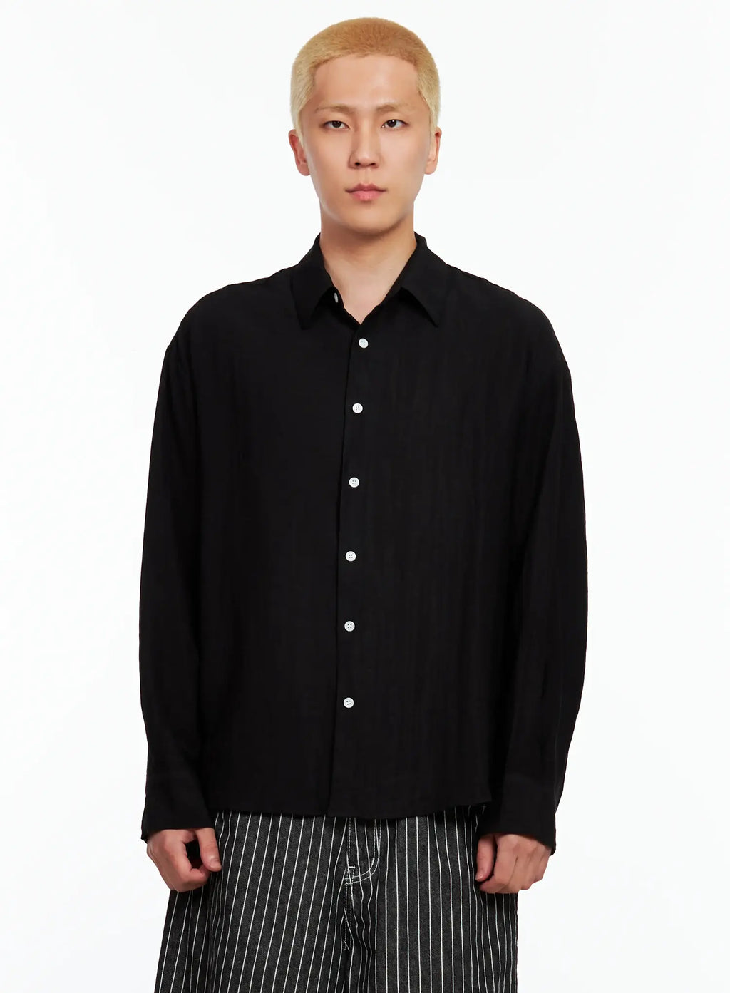 Men's Soft Linen Long-Sleeve Shirt IL514