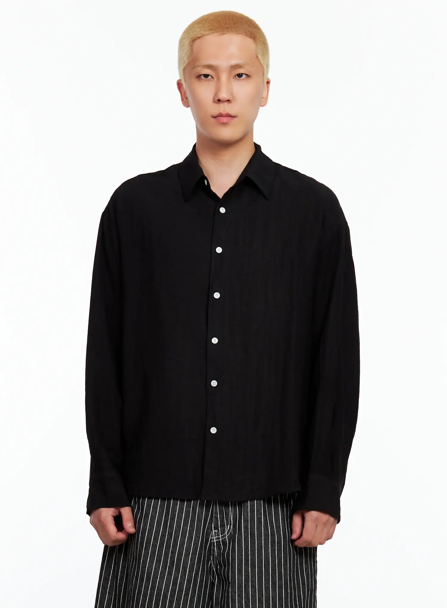 Men's Soft Linen Long-Sleeve Shirt IL514