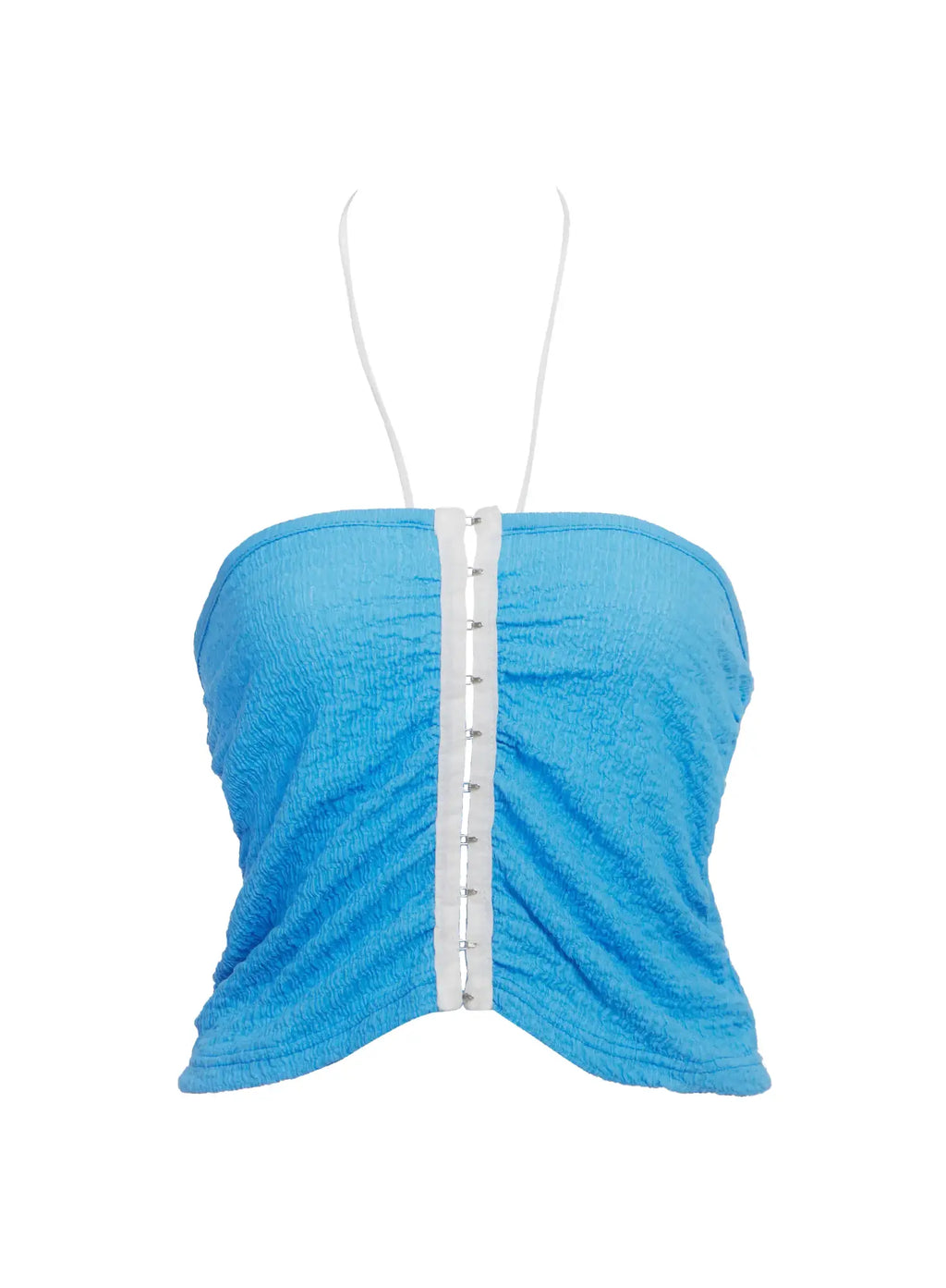 Hook-Front Halter Crop Top  IC503