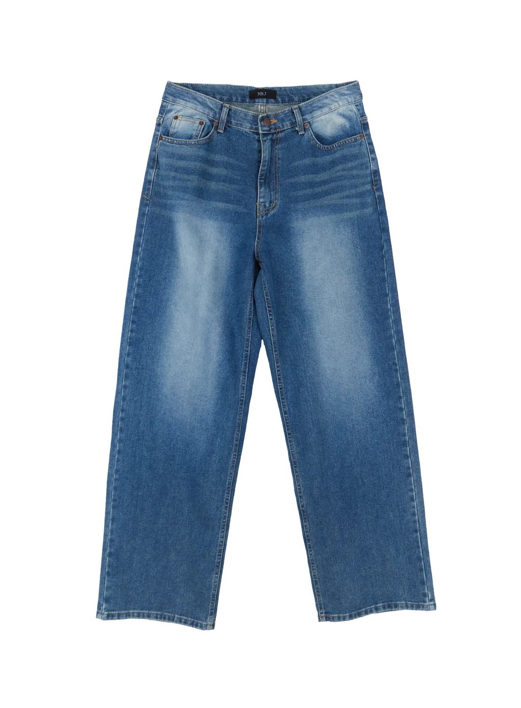 Men's Distressed Wide-Leg Denim Jeans IL515