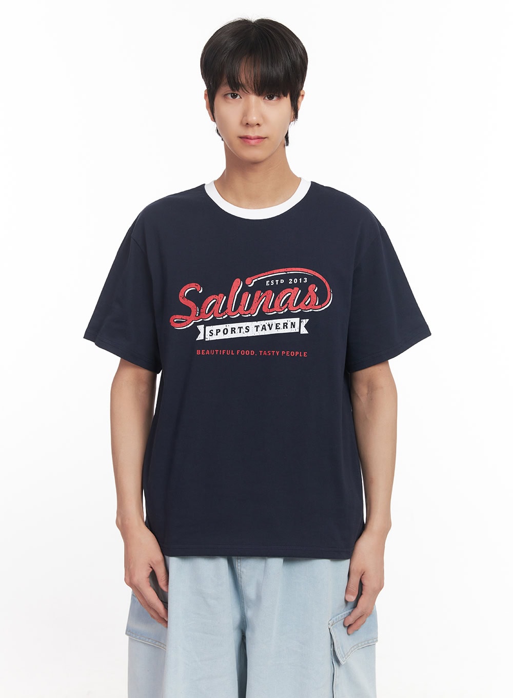 Men's Graphic Two-Tone T-Shirt IA511